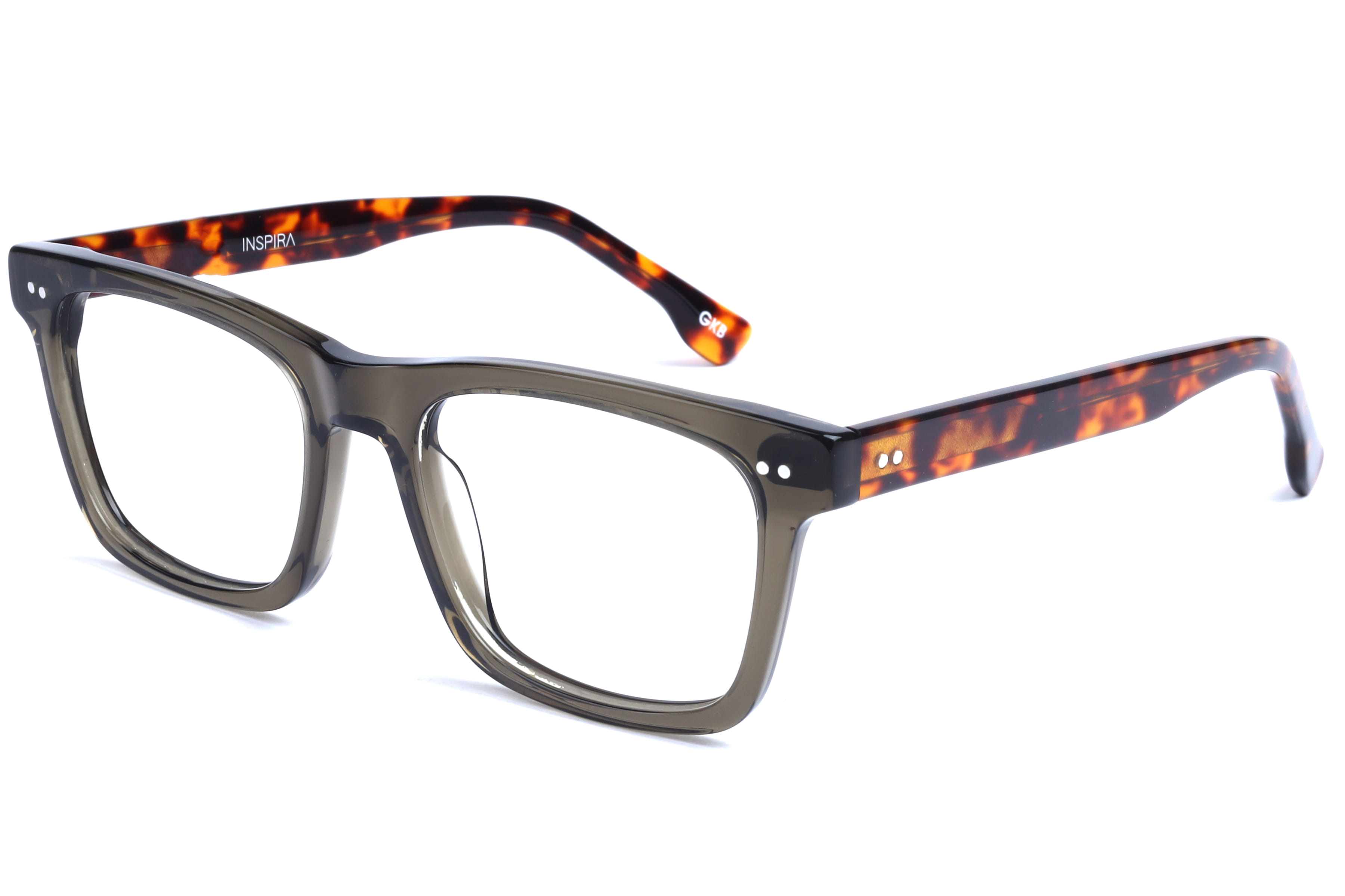 Inspira BOA1162 Frame Olive Male Full Shell Frame — Olive frame — view 1