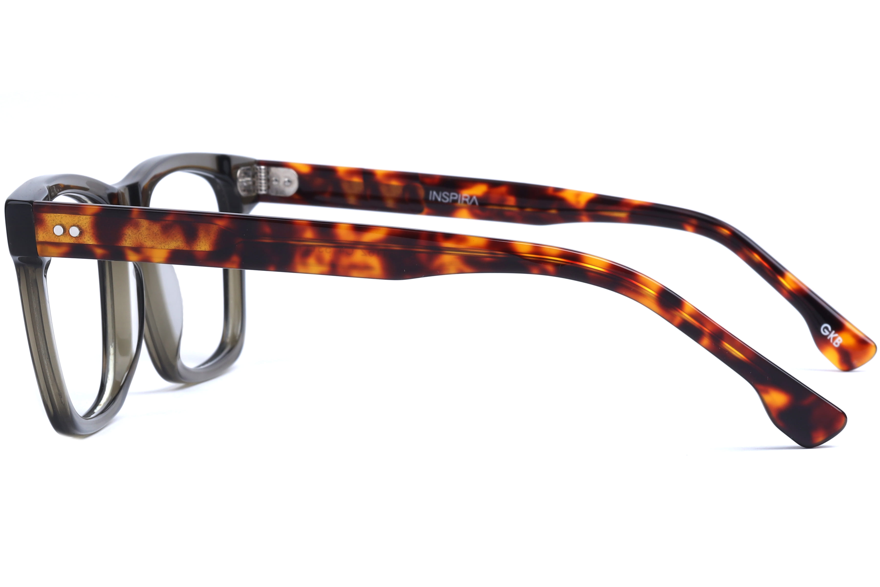 Inspira BOA1162 Frame Olive Male Full Shell Frame — Olive frame — view 3