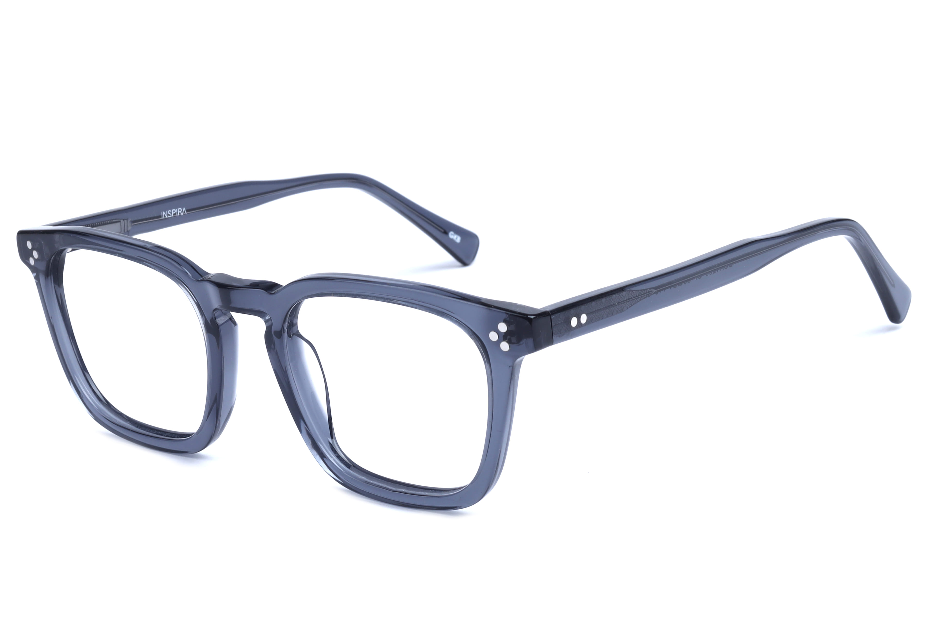 Inspira BOA1209 Frame Transparent Grey Male Full Shell Frame — Transparent Grey frame — view 1