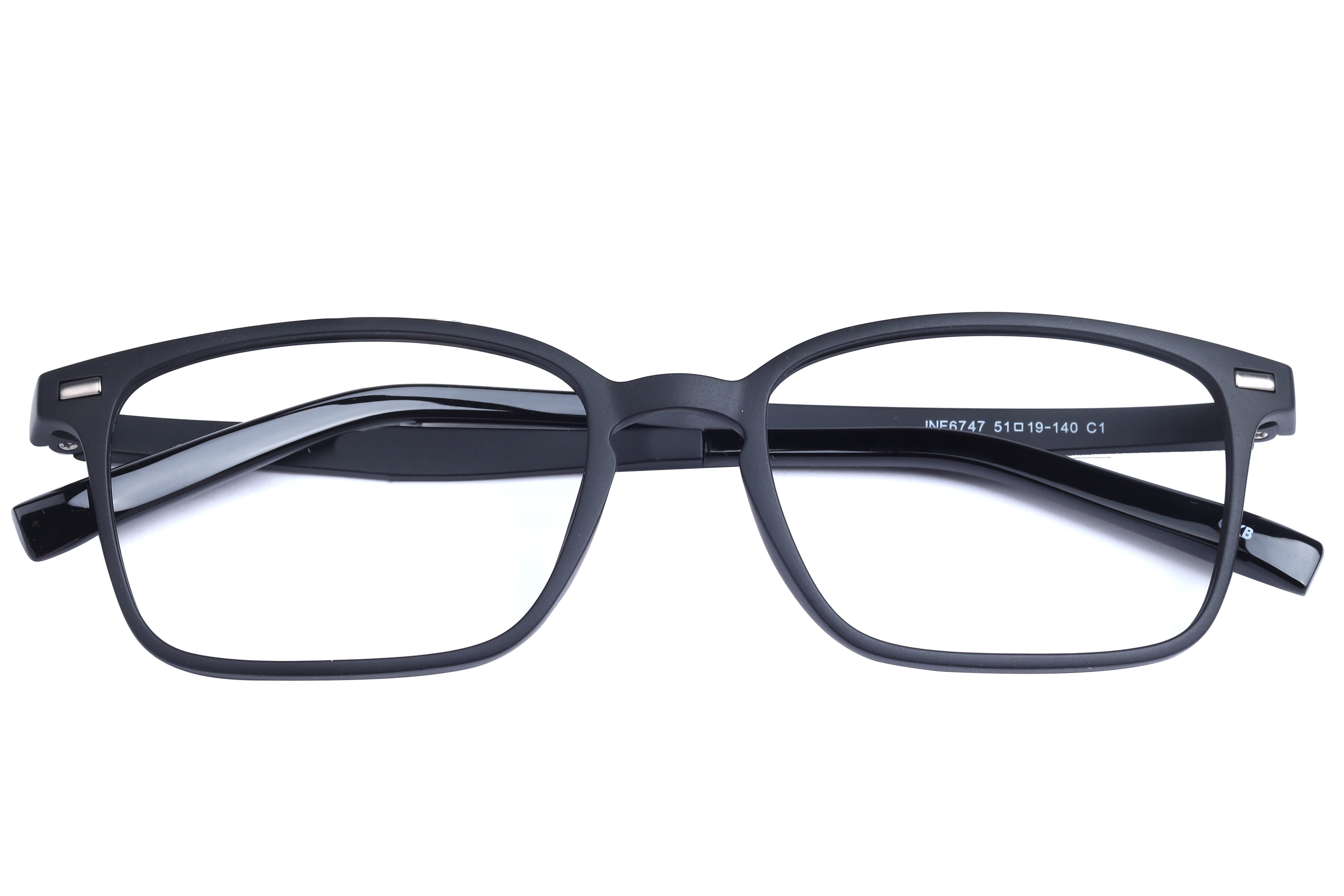 Inspira INF6747 Frame Matt Black Unisex Full Shell Frame — Matt Black frame — view 4