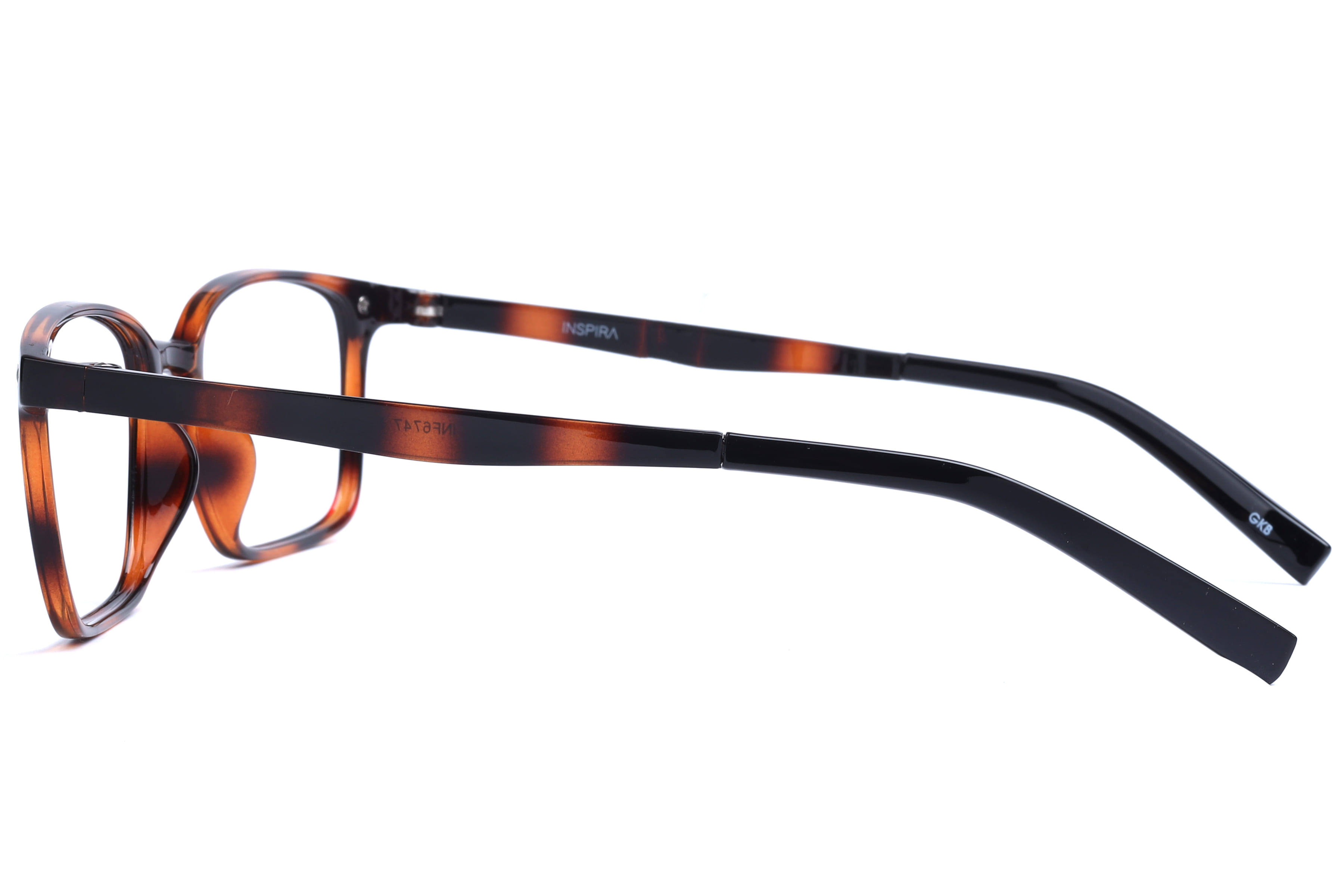 Inspira INF6747 Frame Havana Unisex Full Shell Frame — Havana frame — view 3