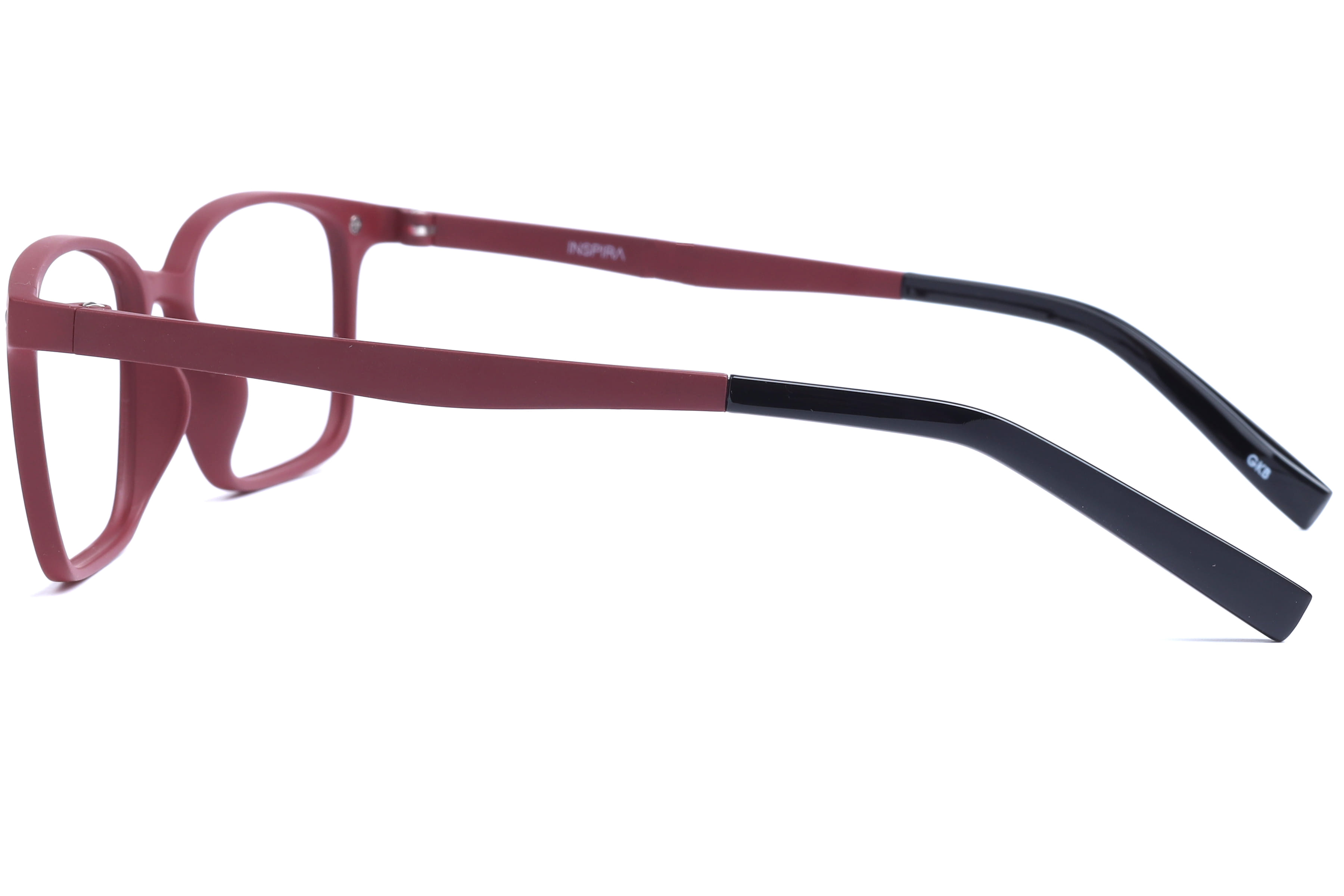 Inspira INF6747 Frame Matt Red Unisex Full Shell Frame — Matt Red frame — view 3