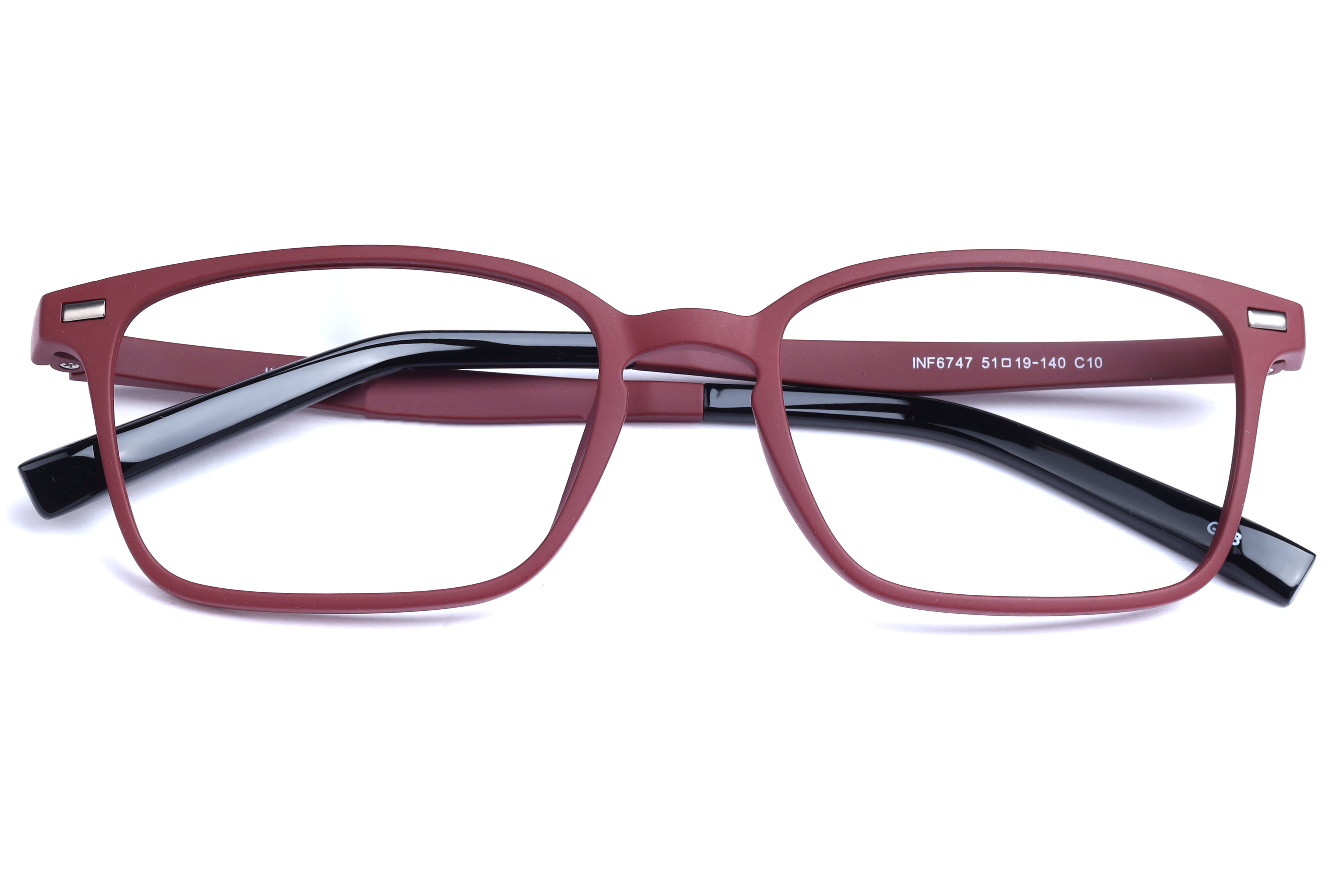 Inspira INF6747 Frame Matt Red Unisex Full Shell Frame — Matt Red frame — view 4