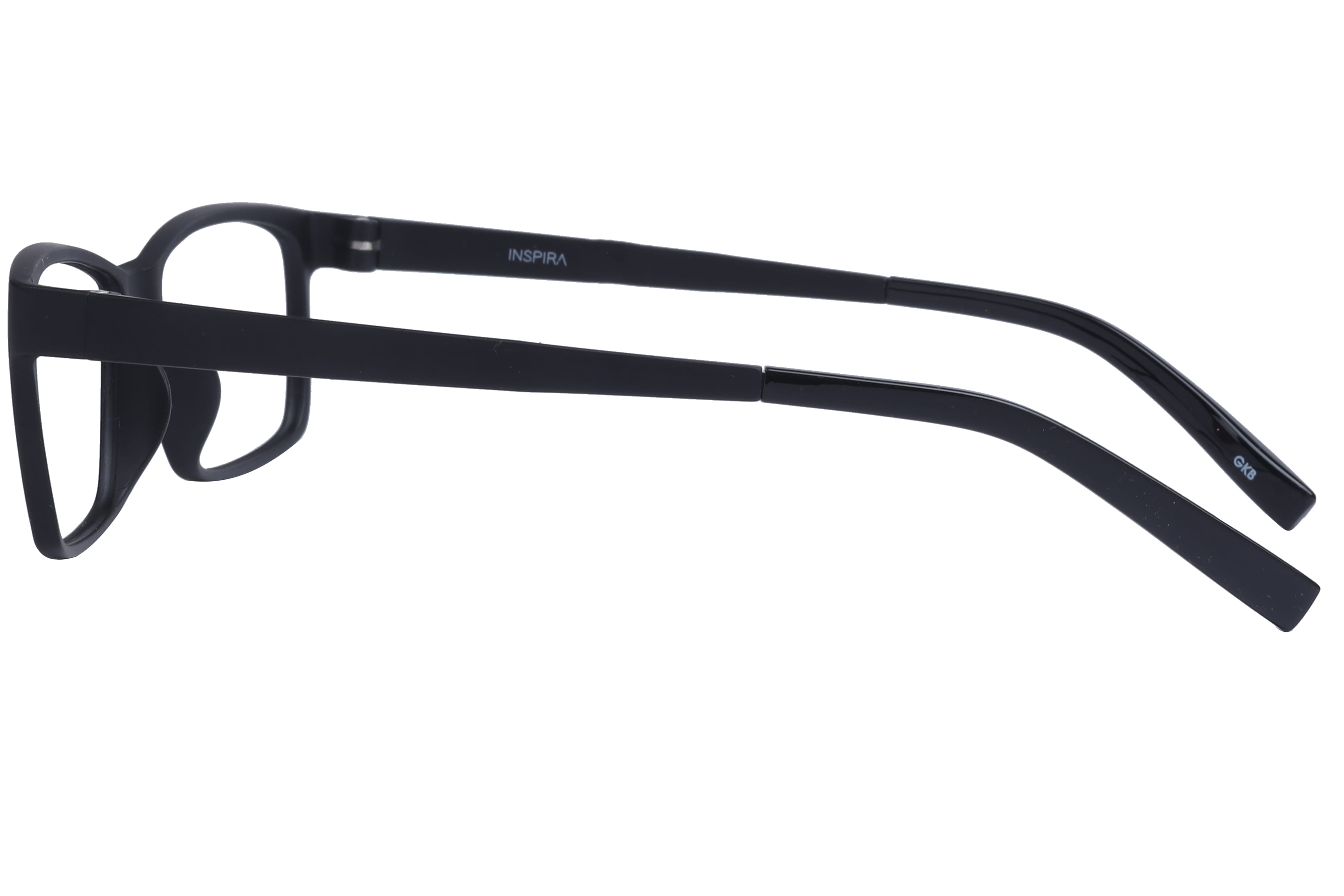 Inspira INF6748 Frame Matt Black Unisex Full Shell Frame — Matt Black frame — view 3