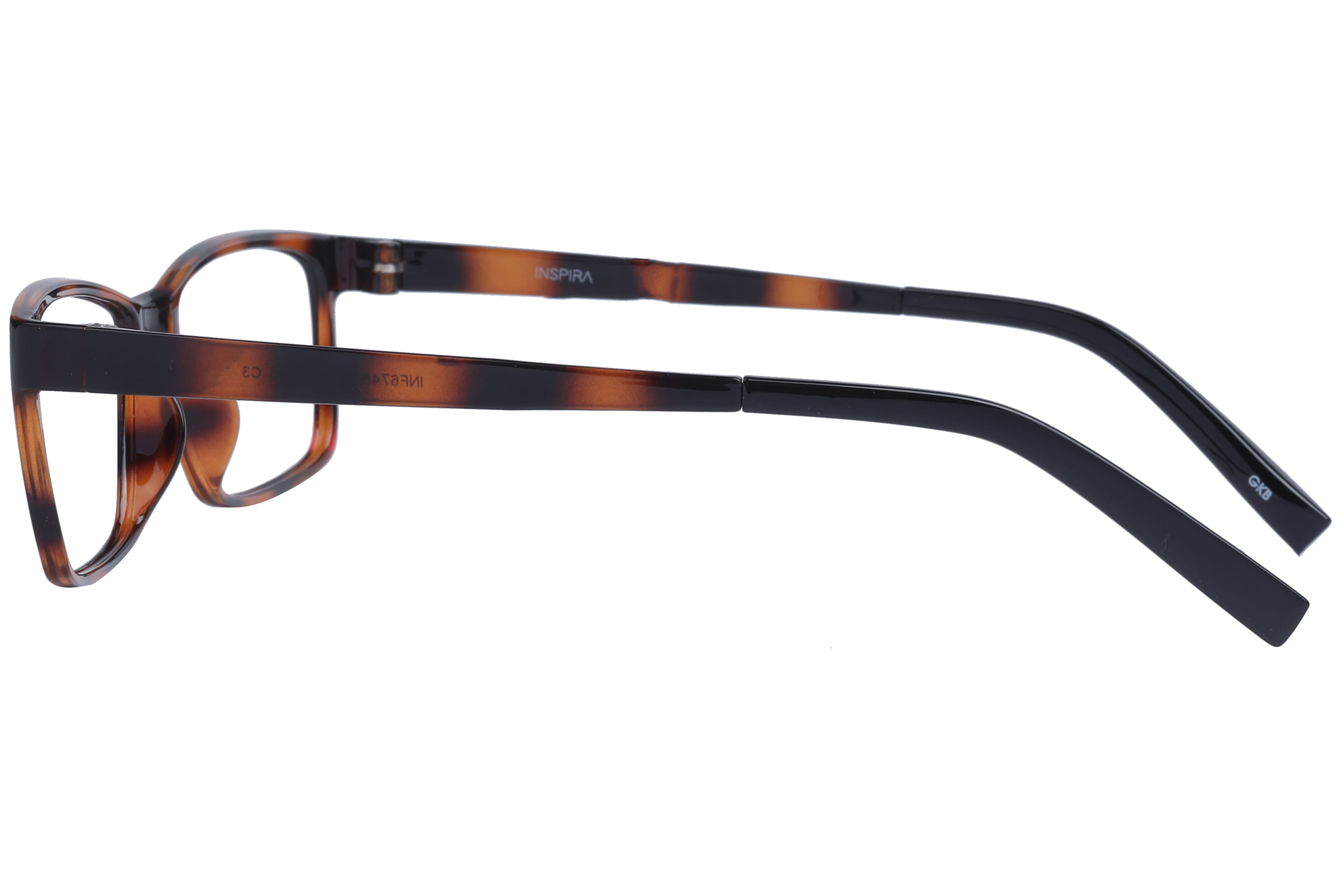 Inspira INF6748 Frame Havana Unisex Full Shell Frame — Havana frame — view 3