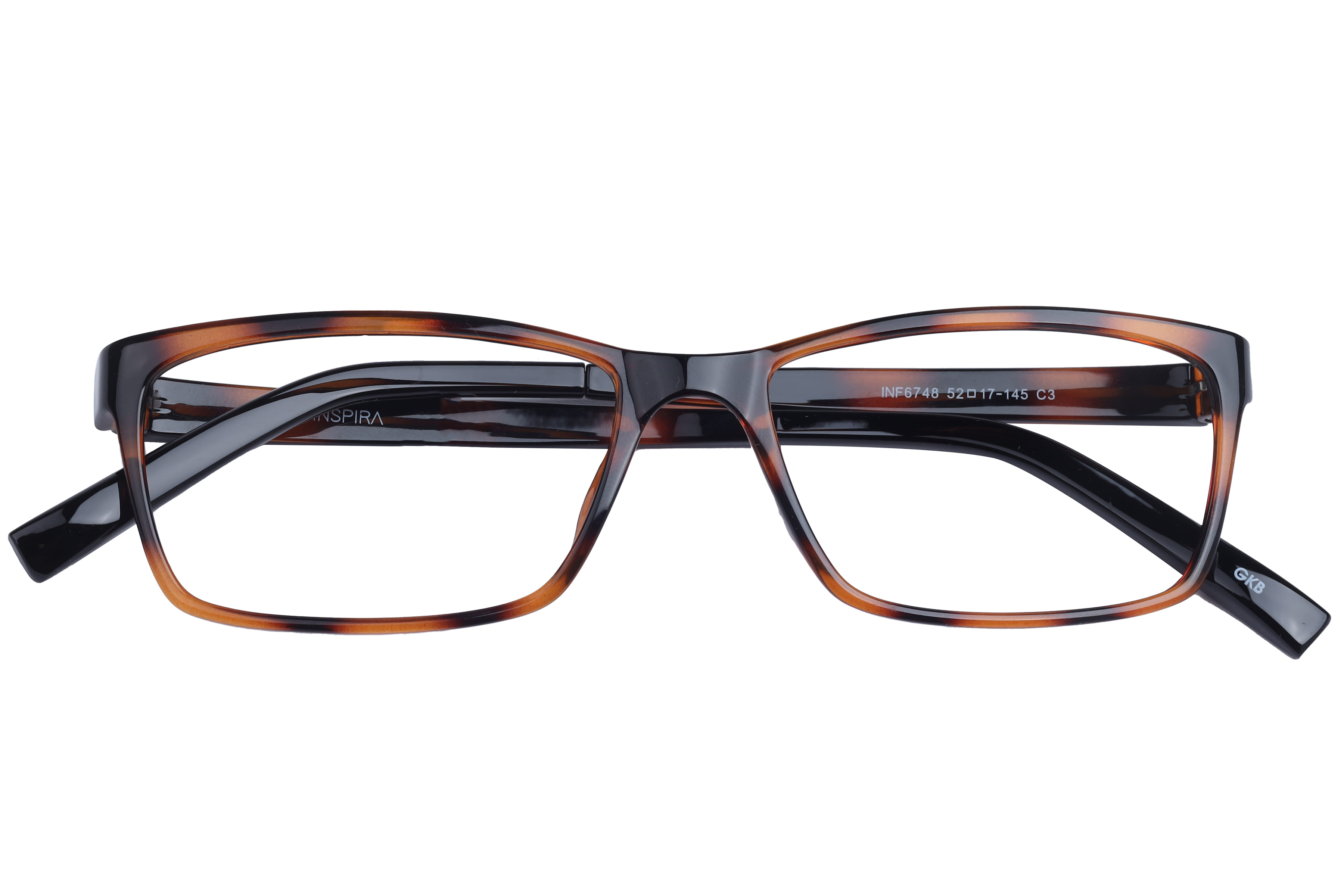 Inspira INF6748 Frame Havana Unisex Full Shell Frame — Havana frame — view 4