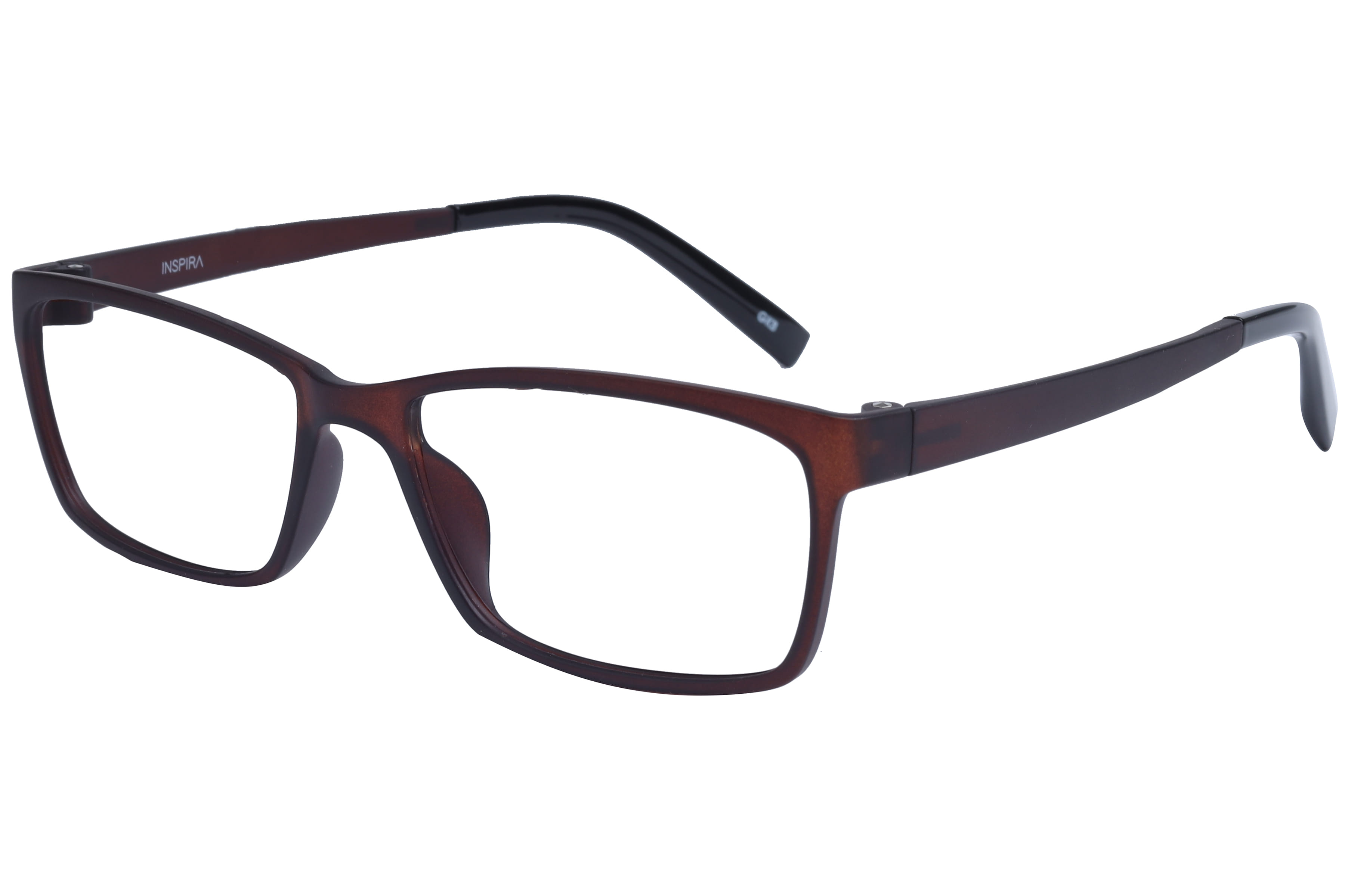Inspira INF6748 Frame Matt Brown Unisex Full Shell Frame — Matt Brown frame — view 1