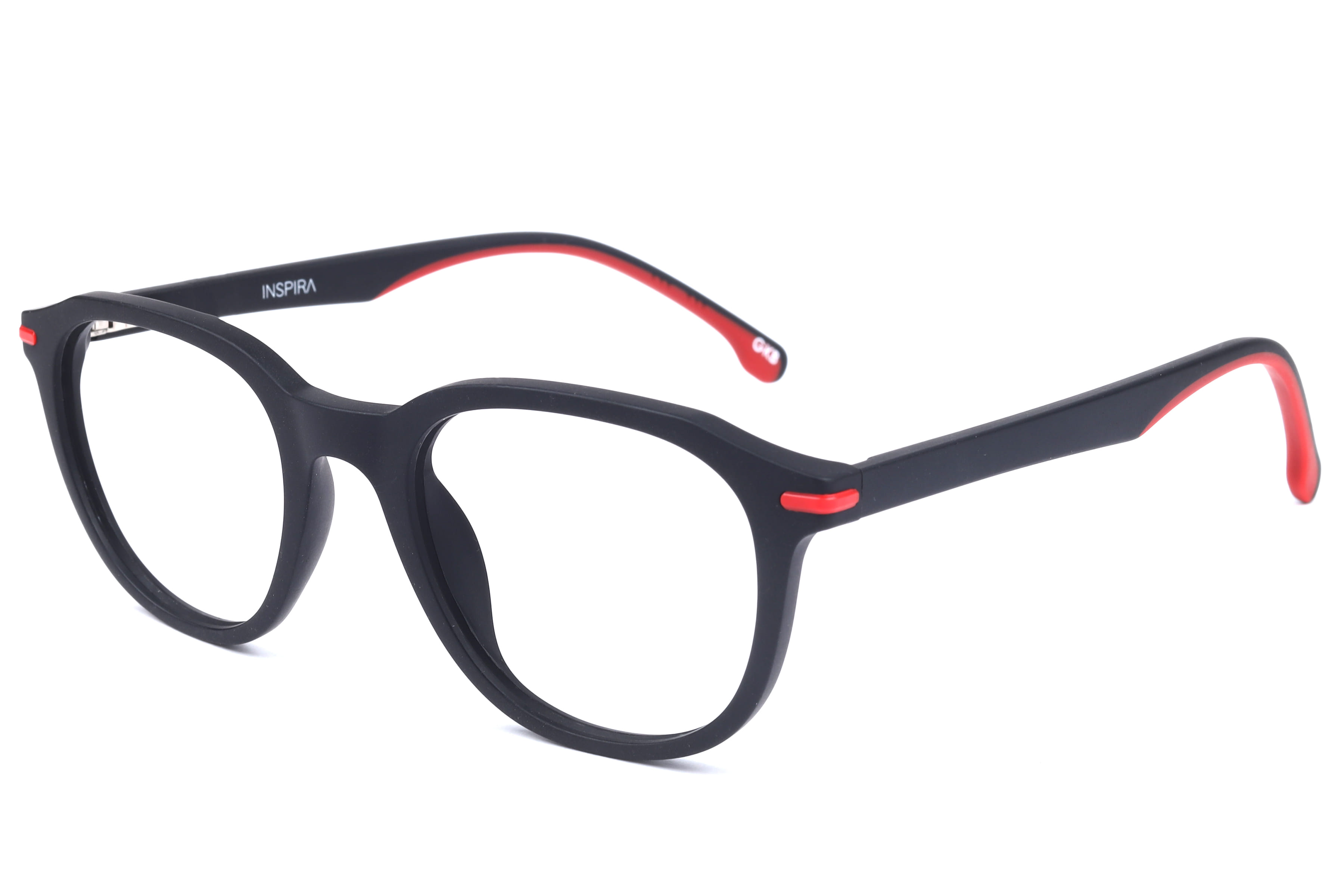 Inspira MR01-02 Frame Matt Black Unisex Full Shell Frame — Matt Black frame — view 1
