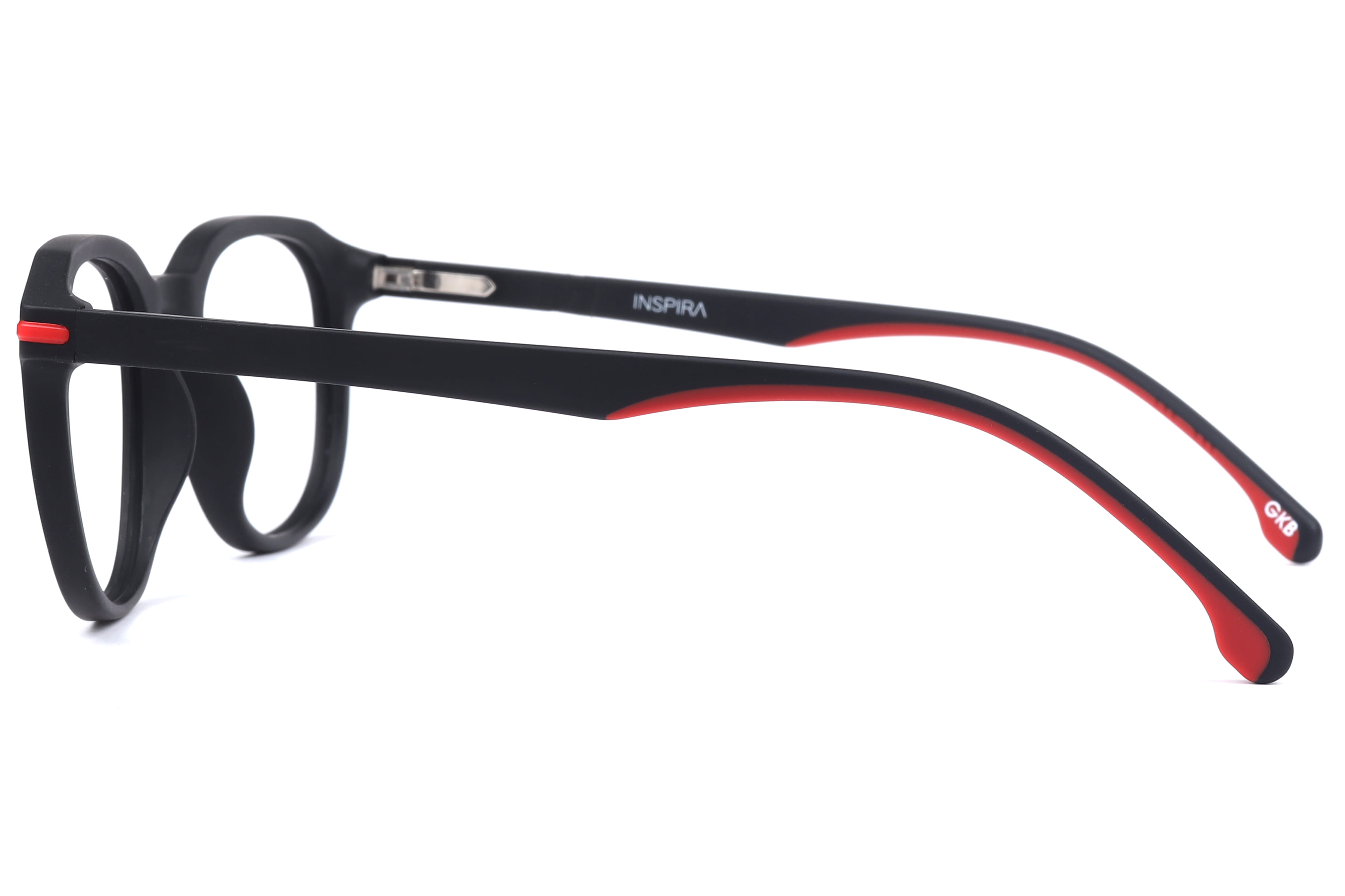 Inspira MR01-02 Frame Matt Black Unisex Full Shell Frame — Matt Black frame — view 3