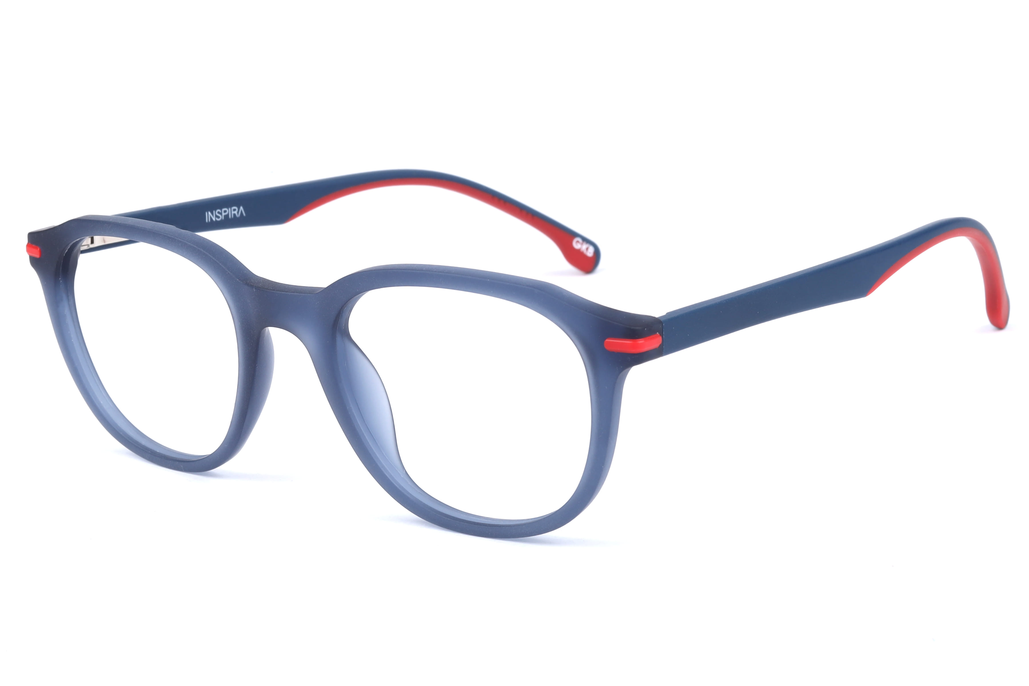 Inspira MR01-02 Frame Matt Blue Unisex Full Shell Frame — Matt Blue frame — view 1