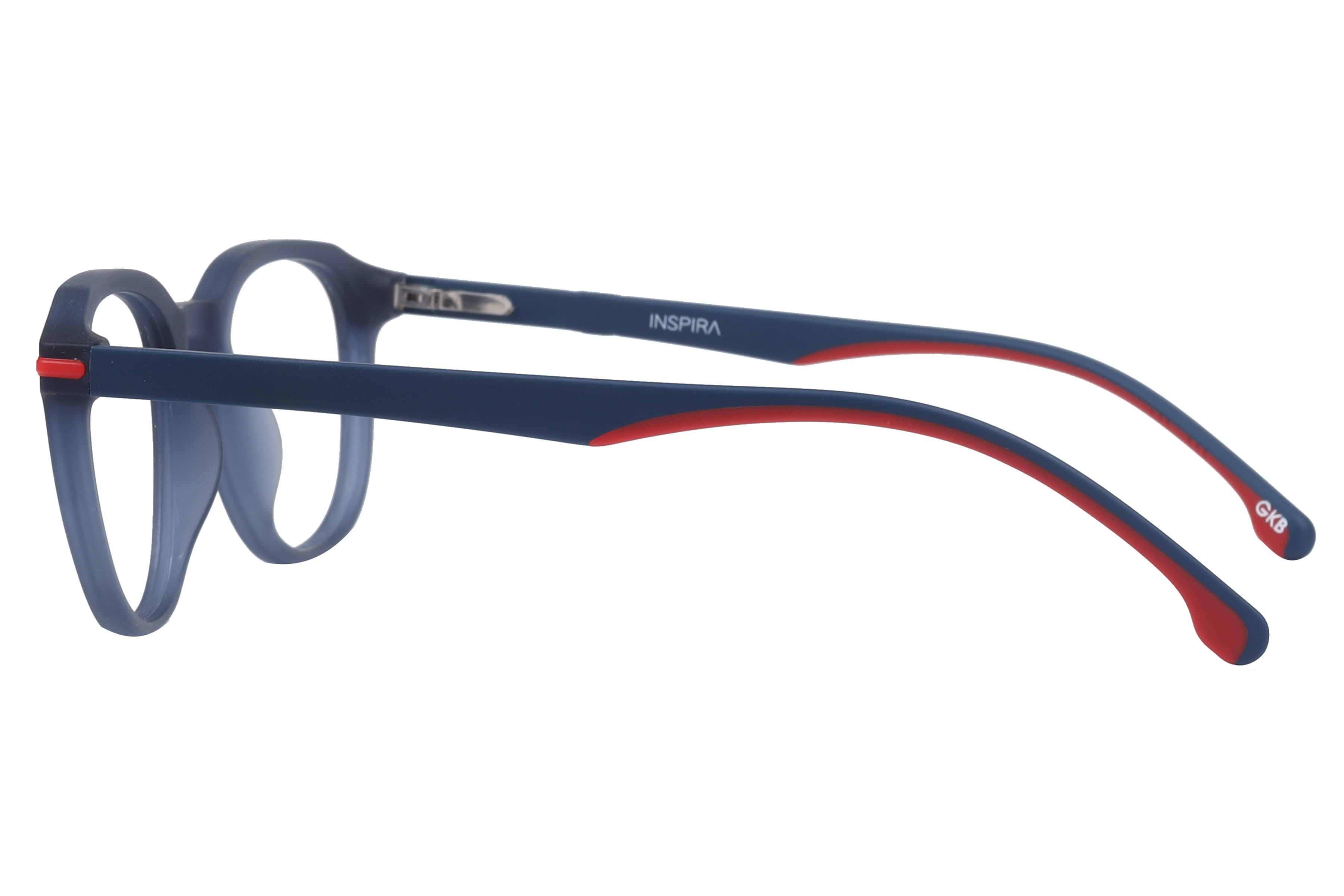 Inspira MR01-02 Frame Matt Blue Unisex Full Shell Frame — Matt Blue frame — view 3