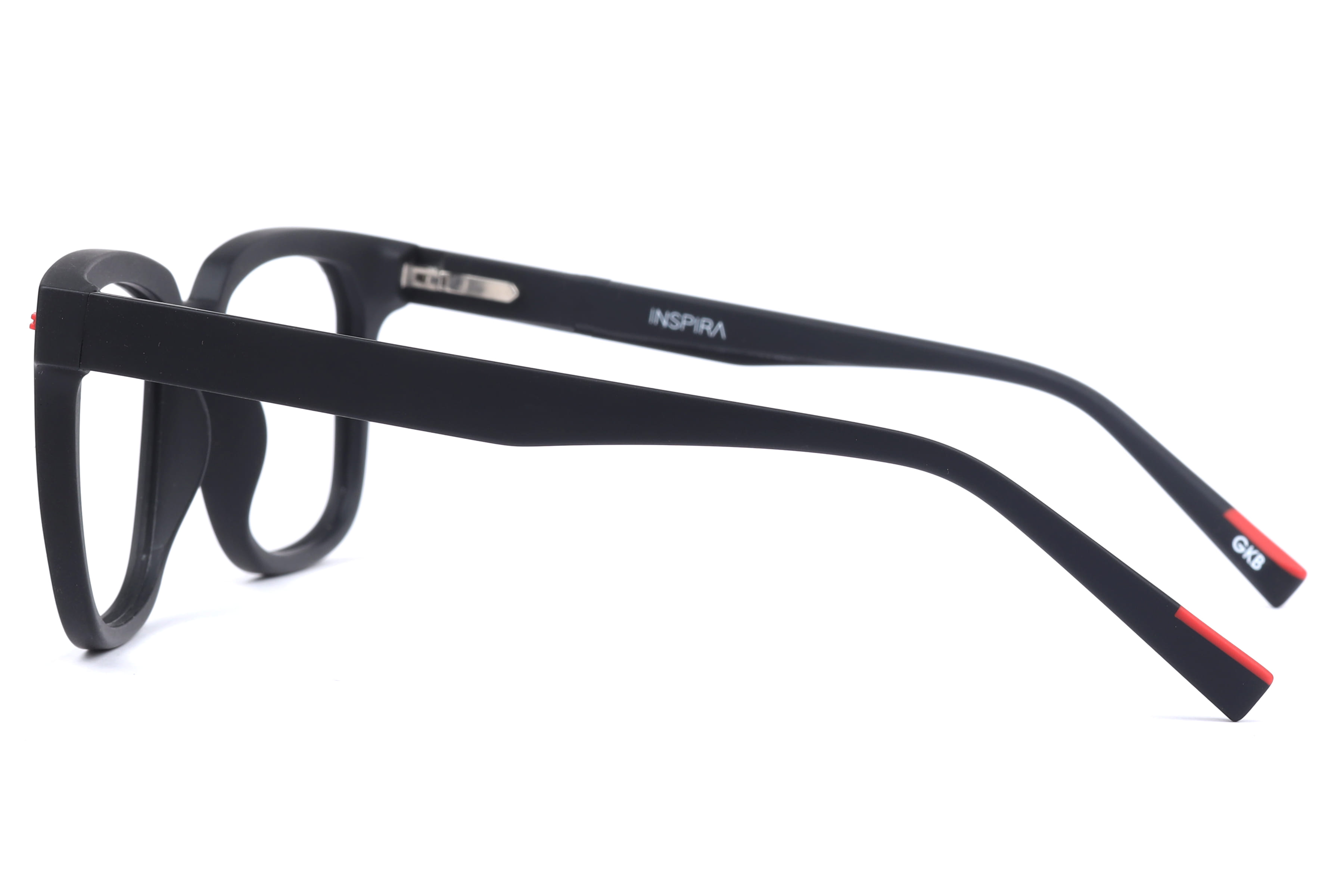 Inspira MR06-11 Frame Matt Black Male Full Shell Frame — Matt Black frame — view 3