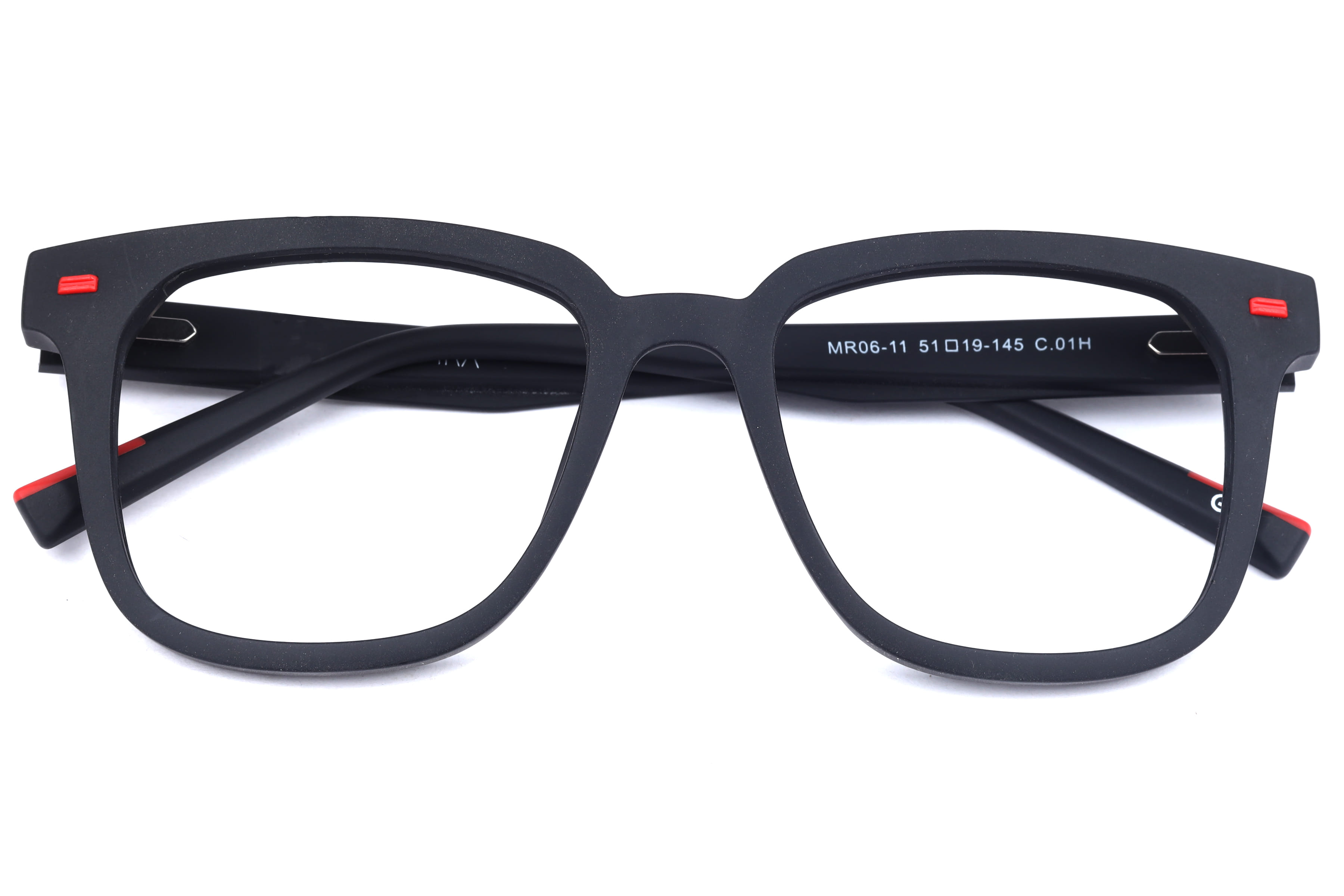Inspira MR06-11 Frame Matt Black Male Full Shell Frame — Matt Black frame — view 4