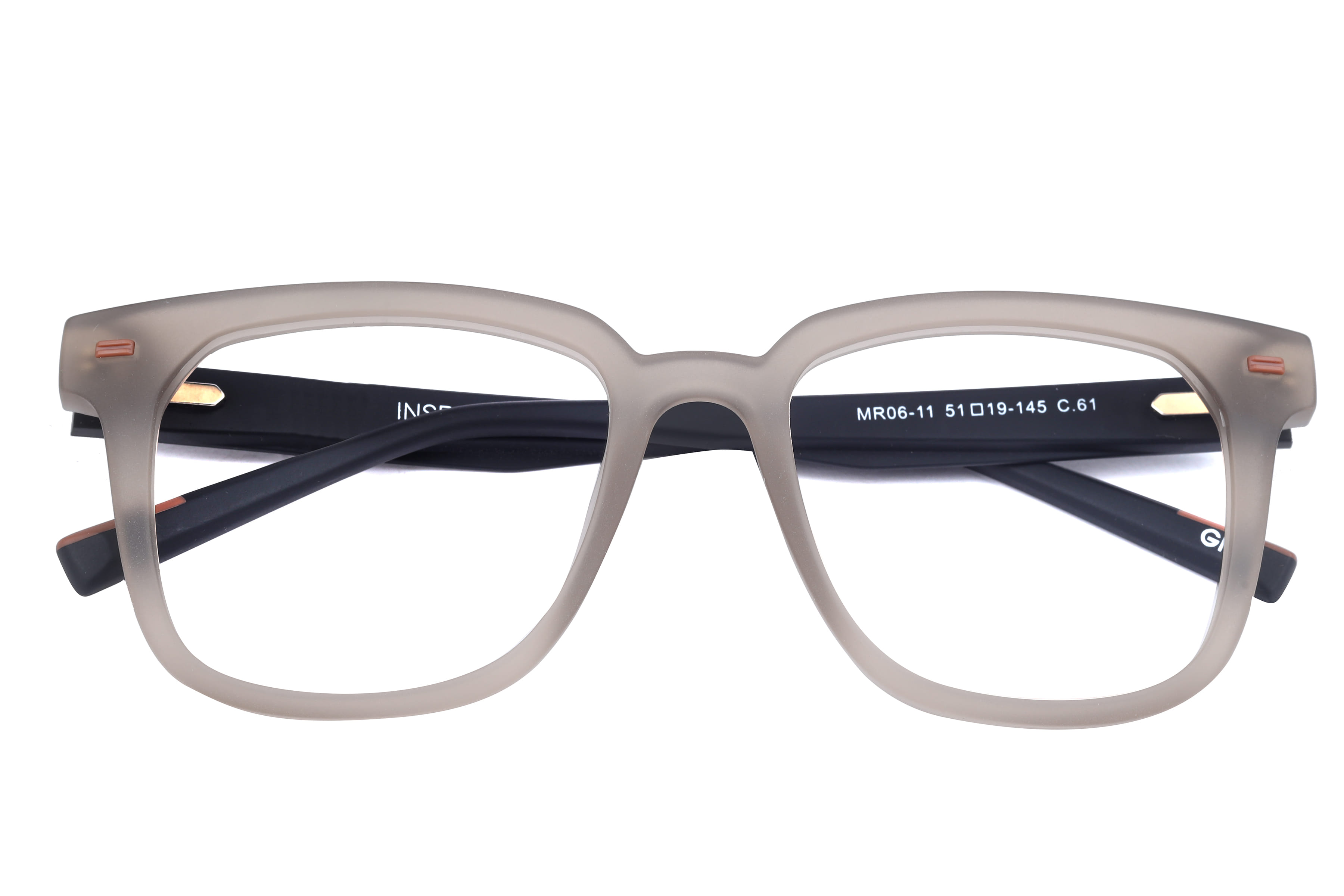 Inspira MR06-11 Frame Matt Brown Male Full Shell Frame — Matt Brown frame — view 4