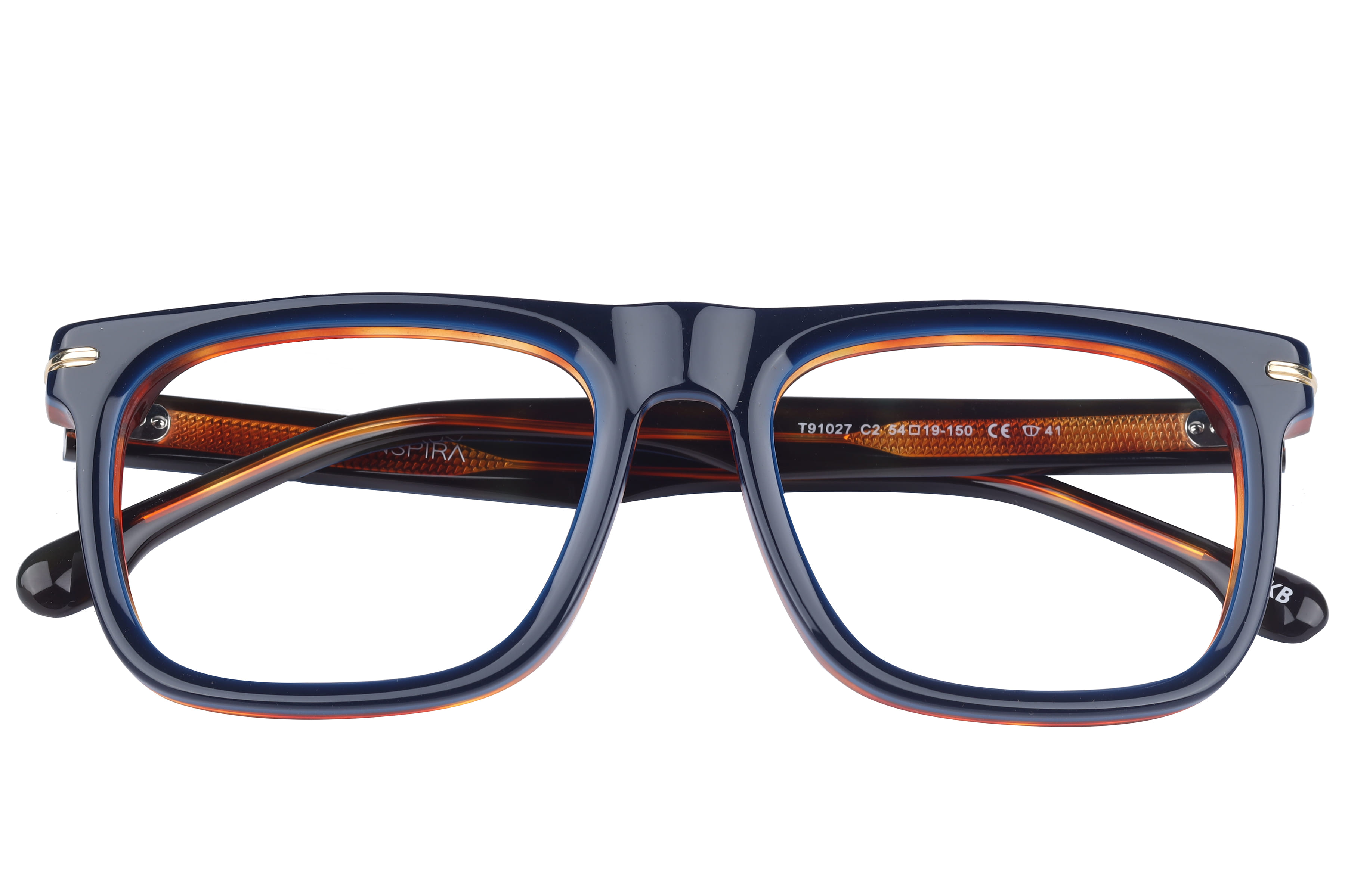 Inspira T91027 Frame Blue Male Full Shell Frame — Blue frame — view 4