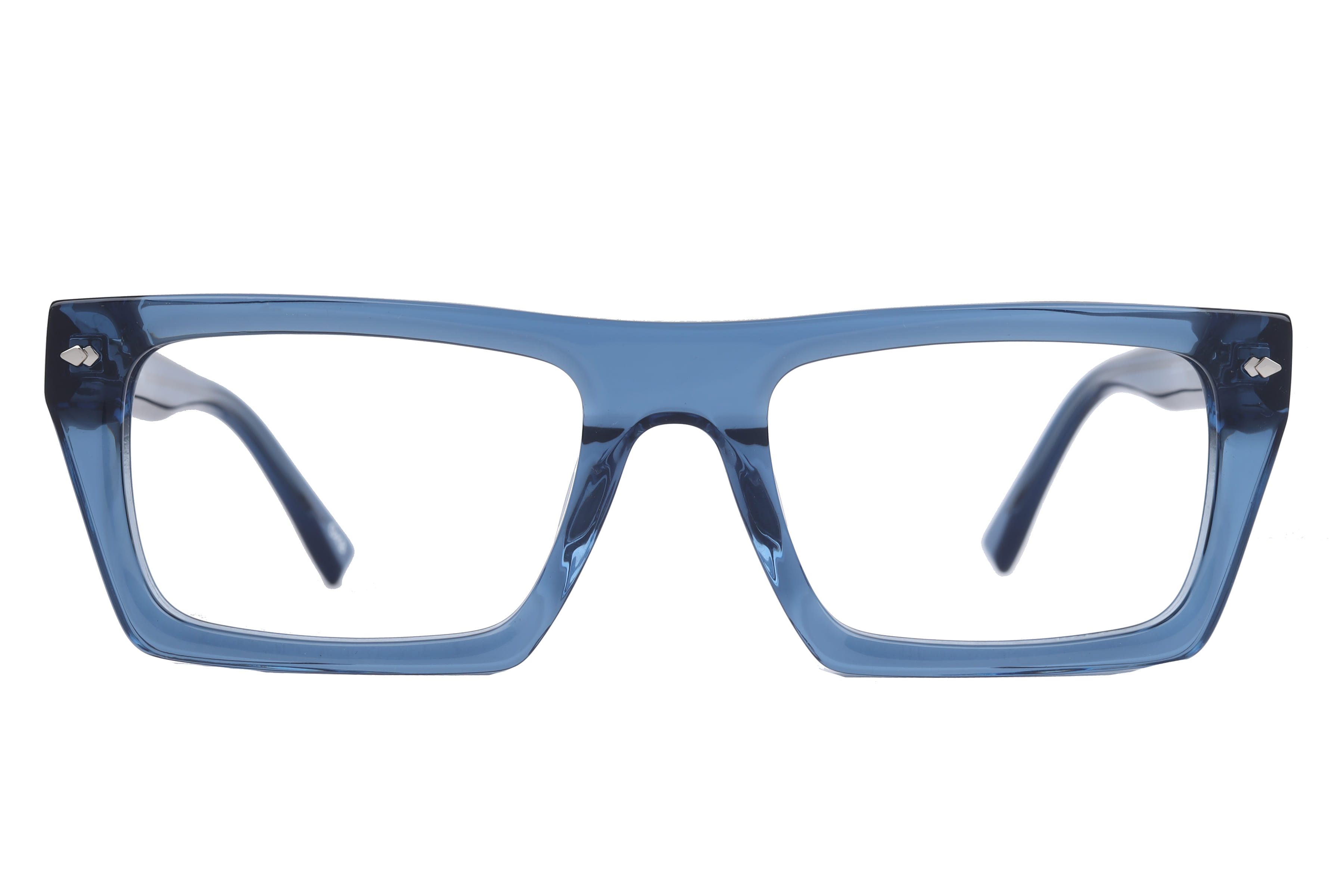 Inspira OLD0133A Frame Transparent Blue Unisex Full Shell Frame — Transparent Blue frame — view 2
