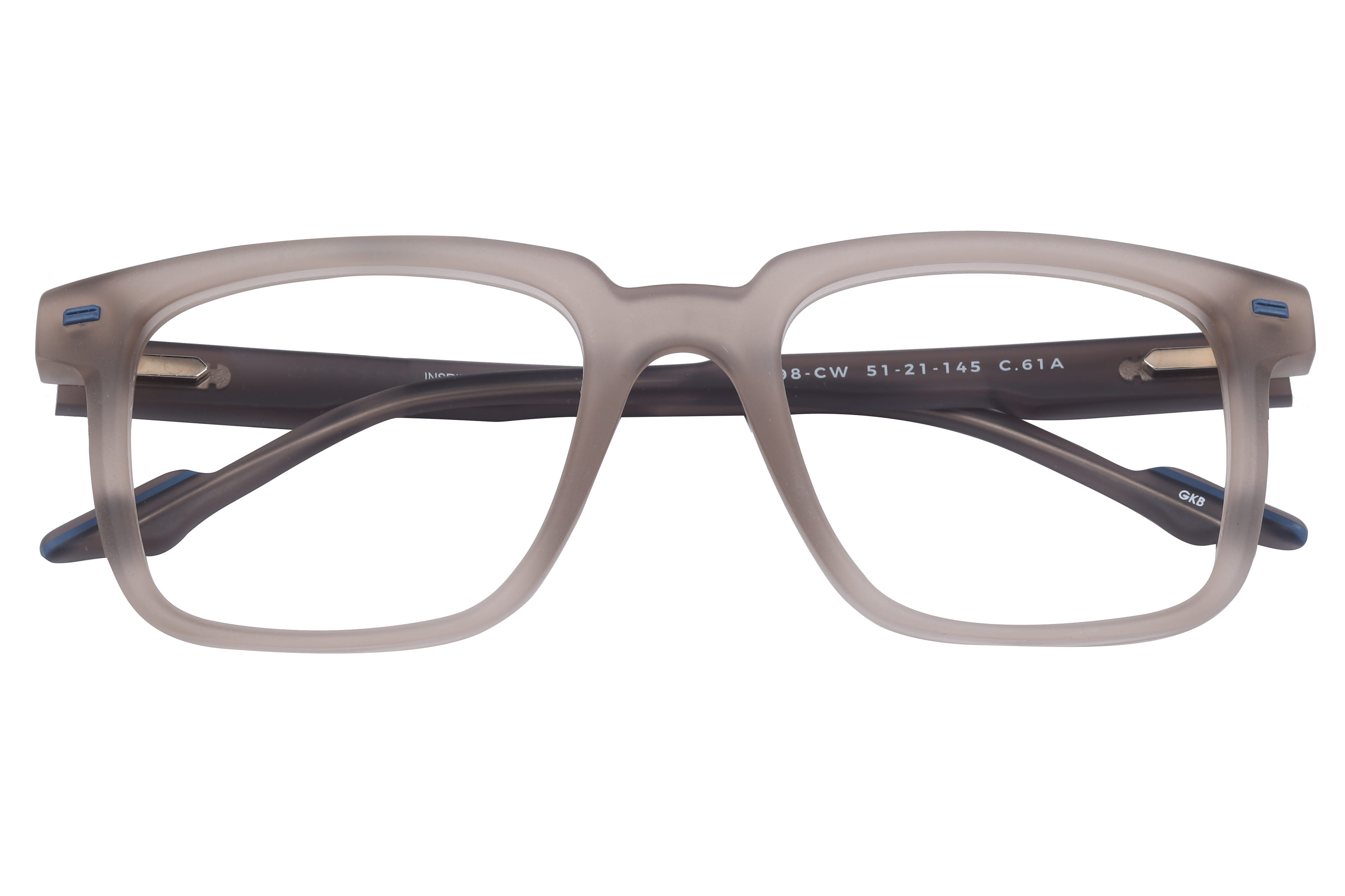 Inspira 30598-CW Frame Matt Brown Male Full Shell Frame — Matt Brown frame — view 4