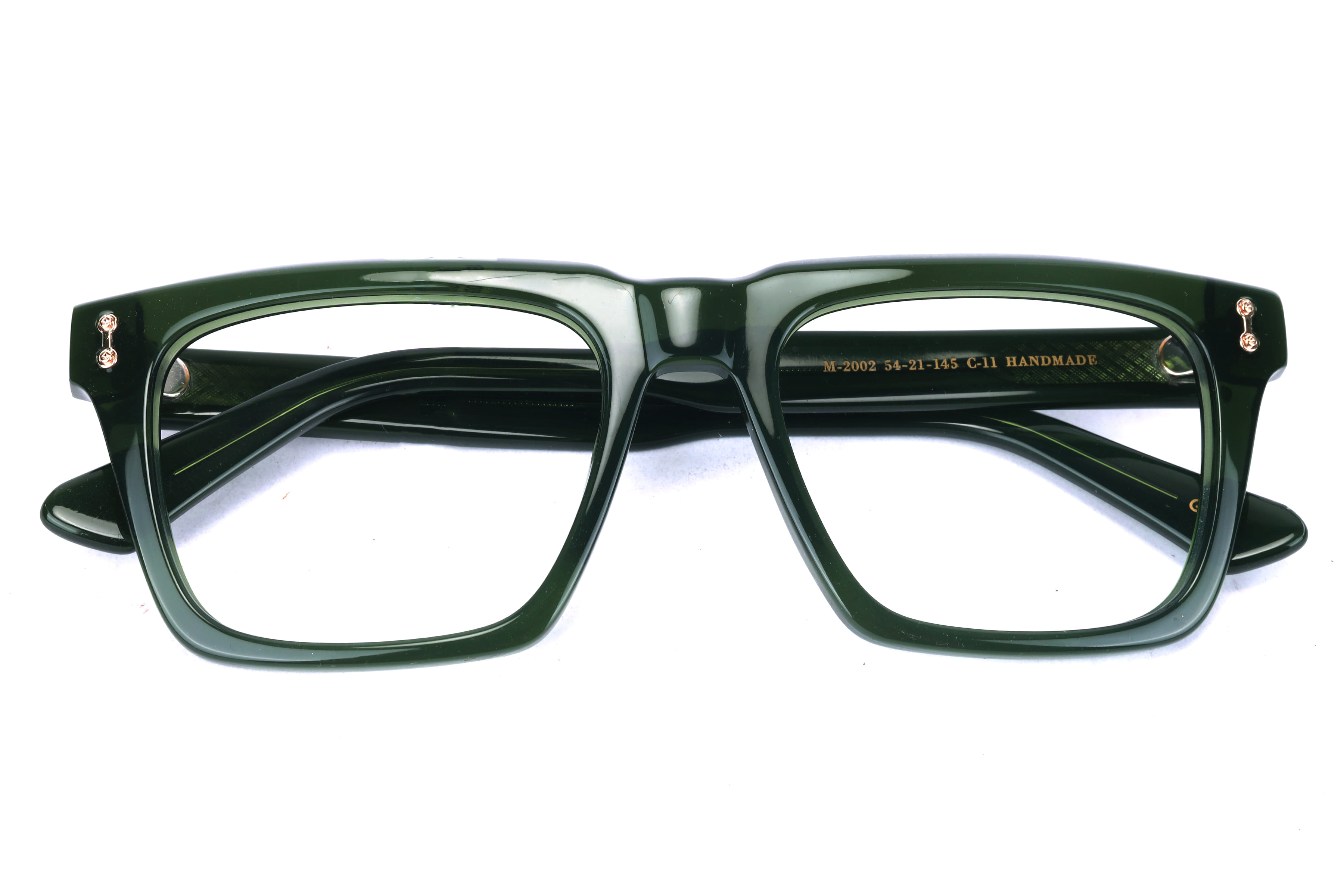 Inspira M-2002 Frame Transparent Green Male Full Shell Frame — Transparent Green frame — view 4