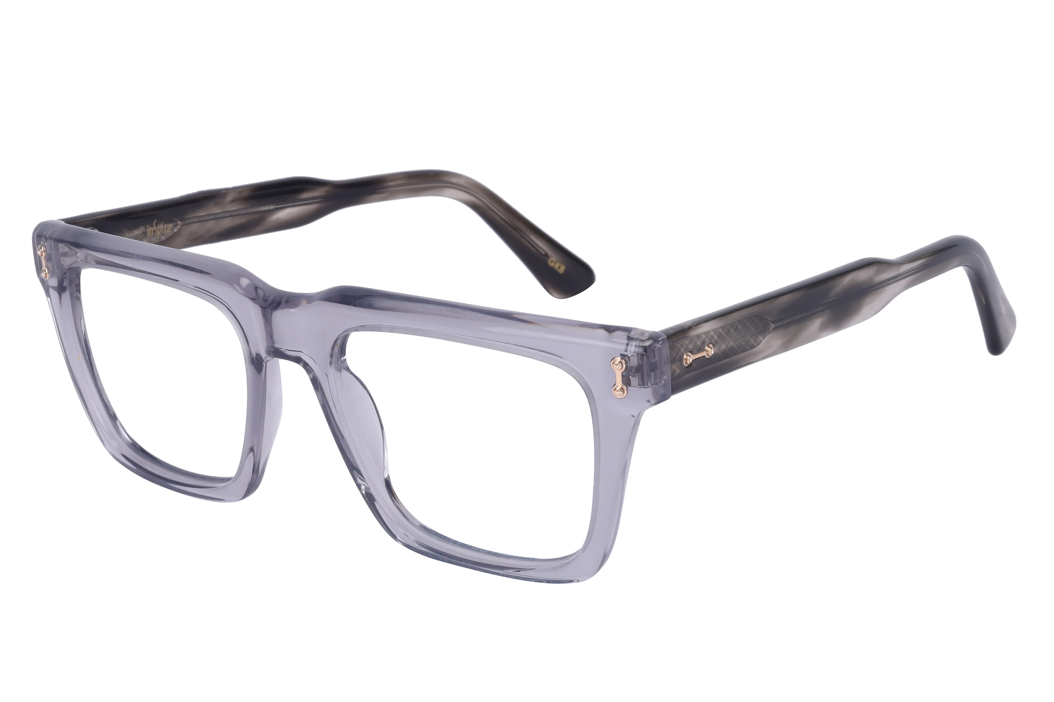 Inspira M-2002 Frame Transparent Grey Male Full Shell Frame — Transparent Grey frame — view 1