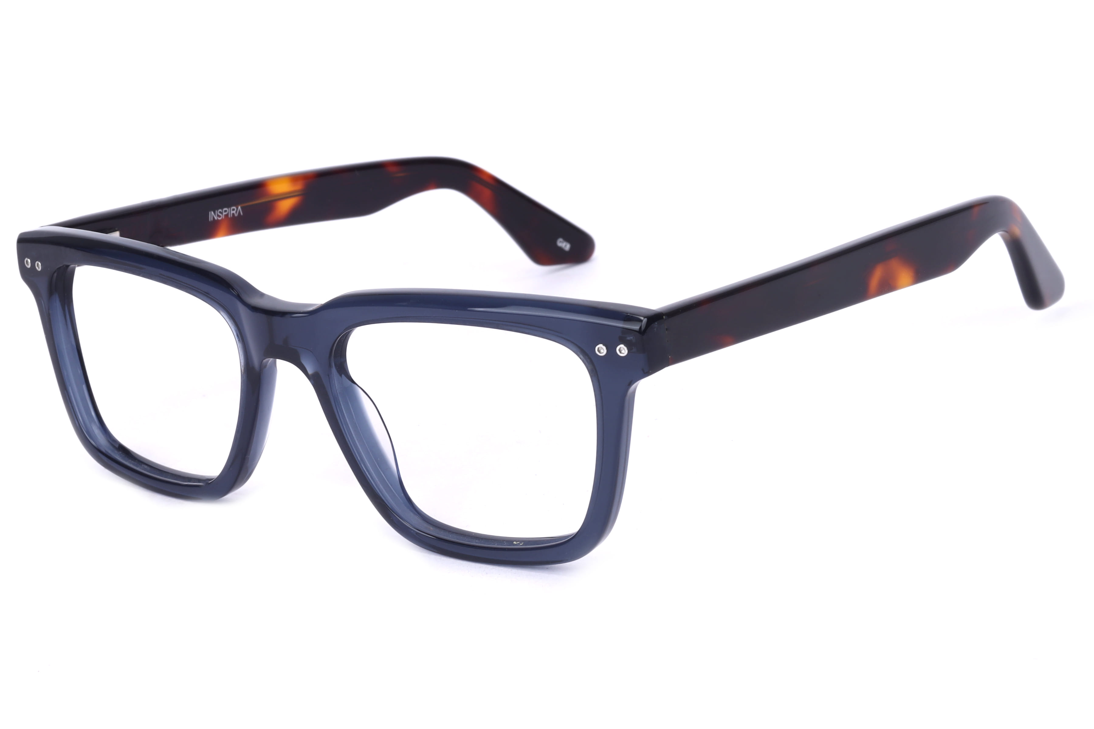 Inspira ASR3001 Frame Transparent Blue Male Full Shell Frame — Transparent Blue frame — view 1