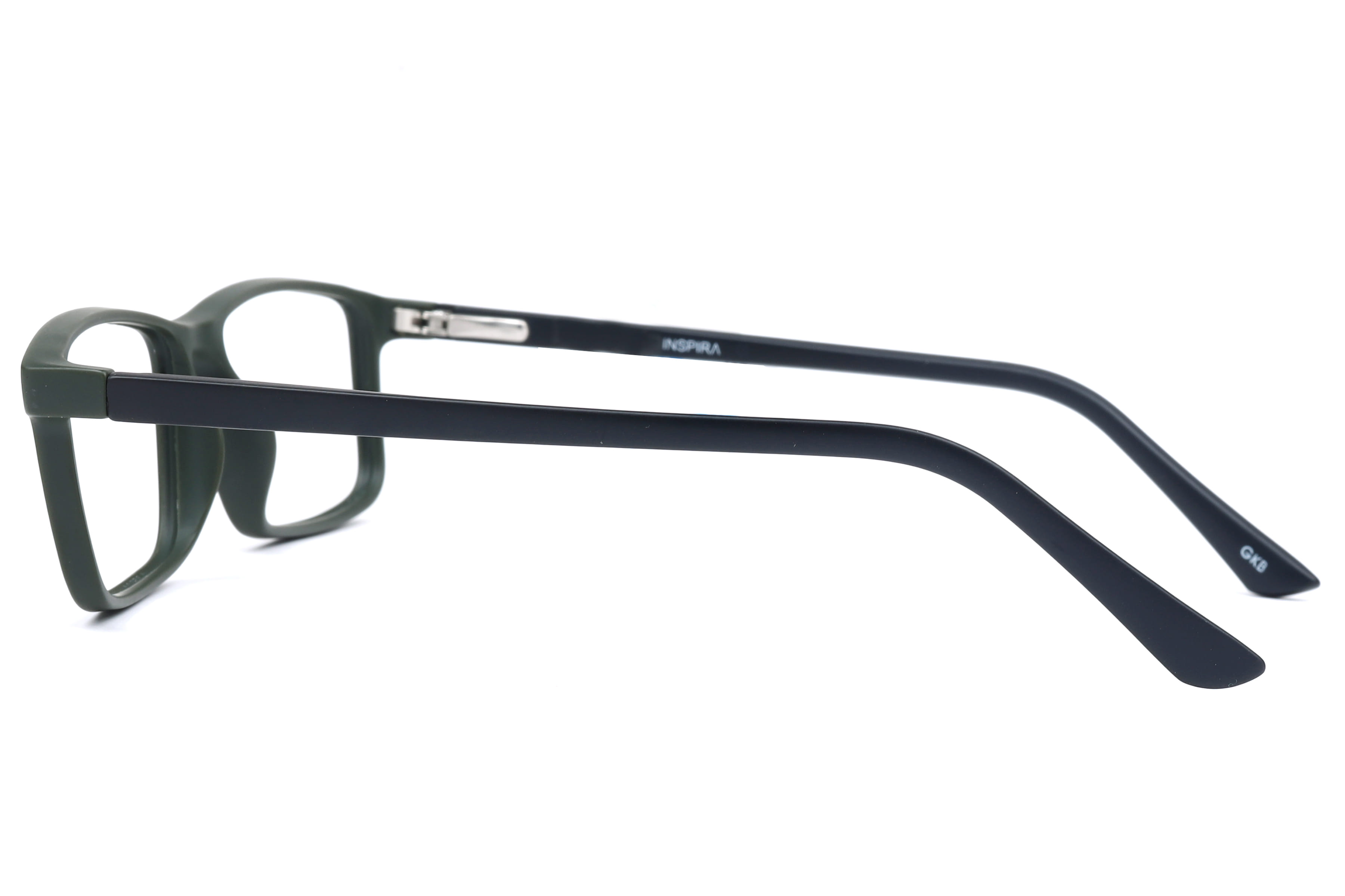 Inspira UE-202 Frame Matt Green Unisex Full Shell Frame — Matt Green frame — view 3
