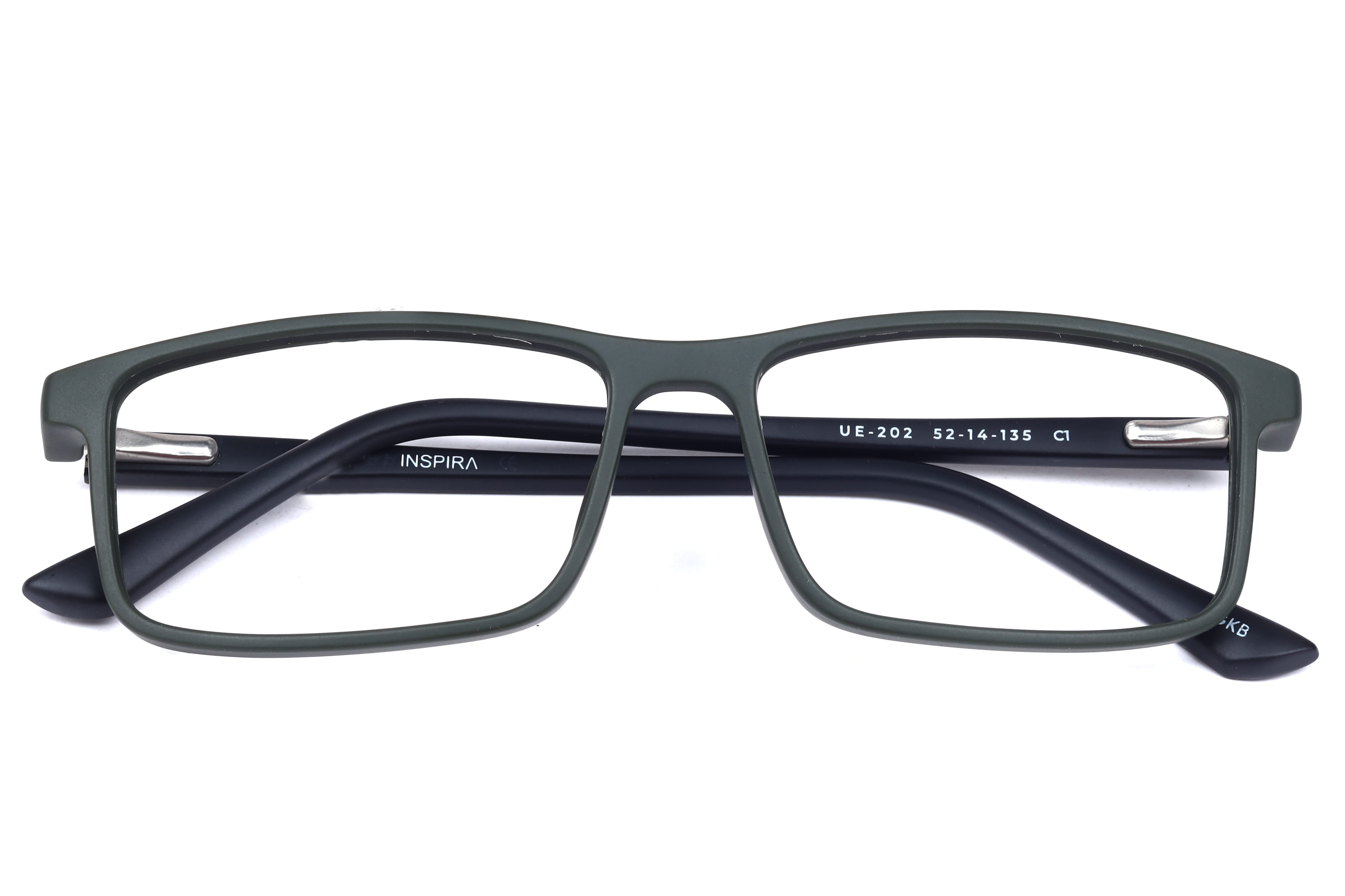 Inspira UE-202 Frame Matt Green Unisex Full Shell Frame — Matt Green frame — view 4