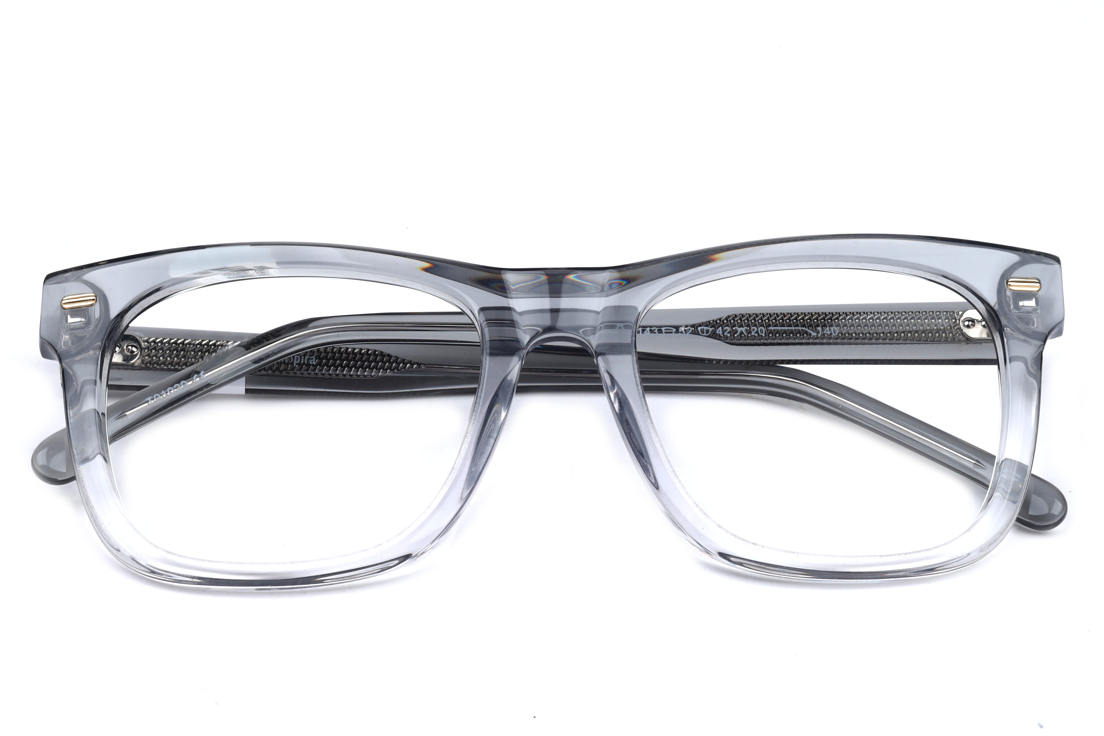 Inspira T91029 Frame Transparent Grey Male Full Shell Frame — Transparent Grey frame — view 4