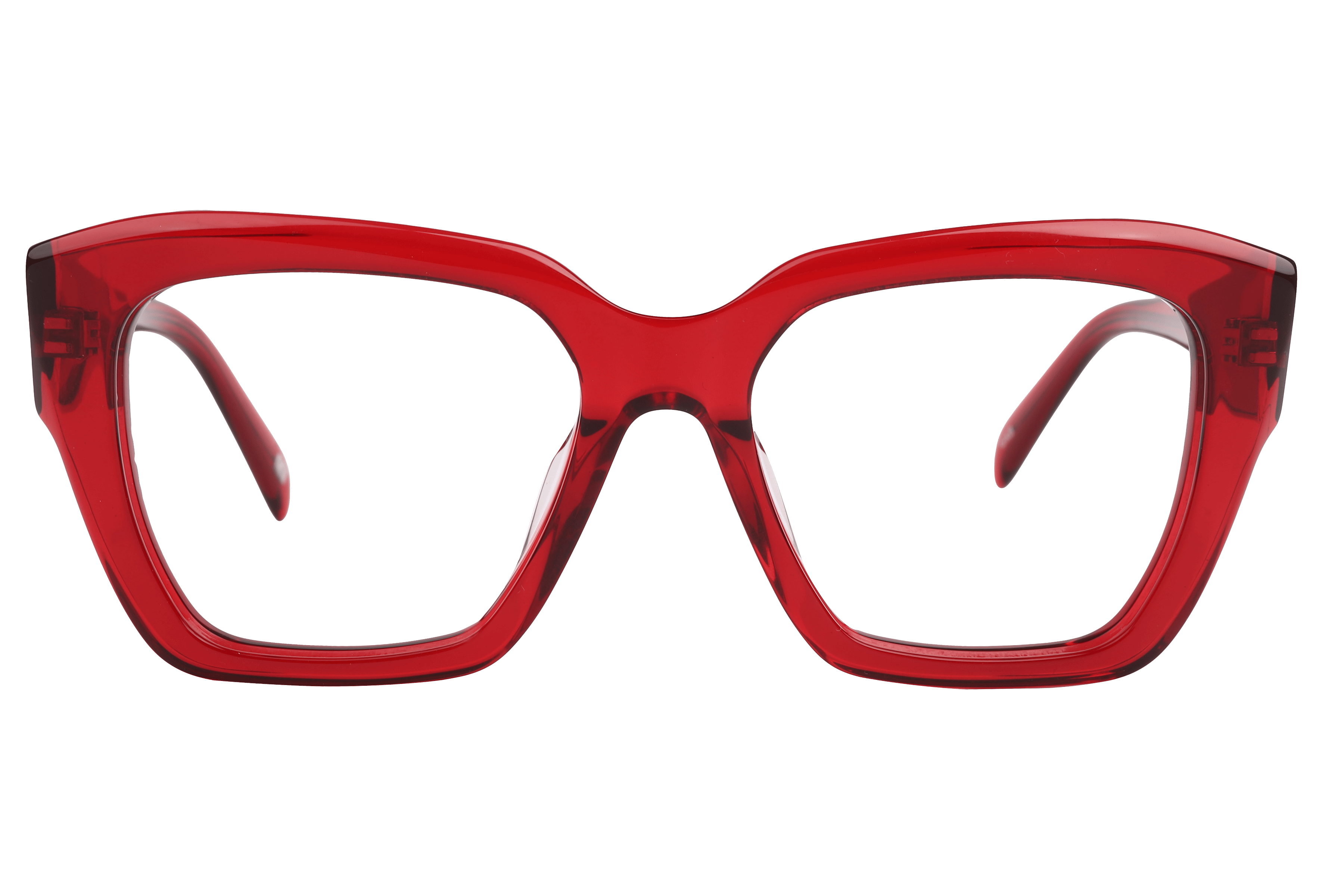 Inspira AS6497 Frame Transparent Maroon Unisex Full Shell Frame — Transparent Maroon frame — view 2
