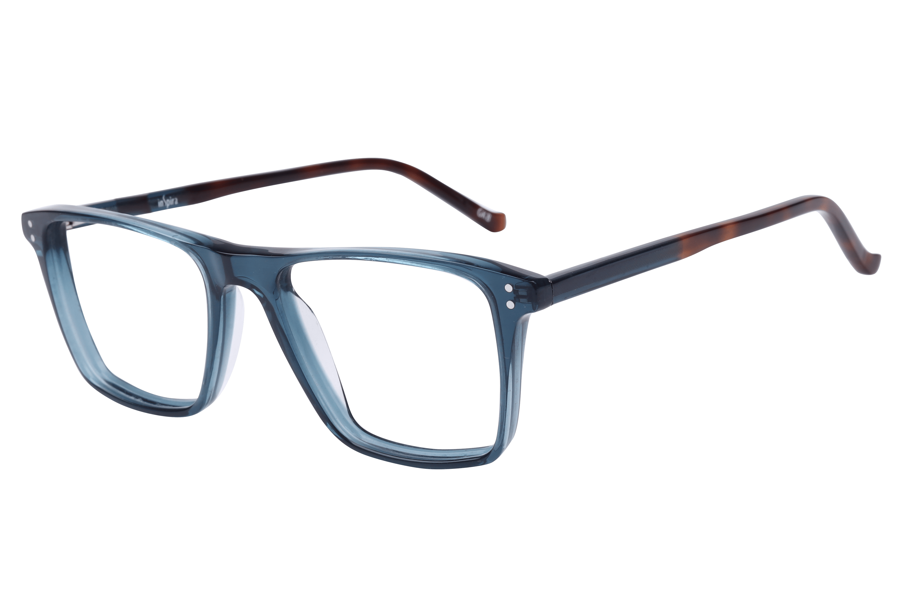 Inspira F2142 Frame Transparent Blue Male Full Shell — Transparent Blue frame