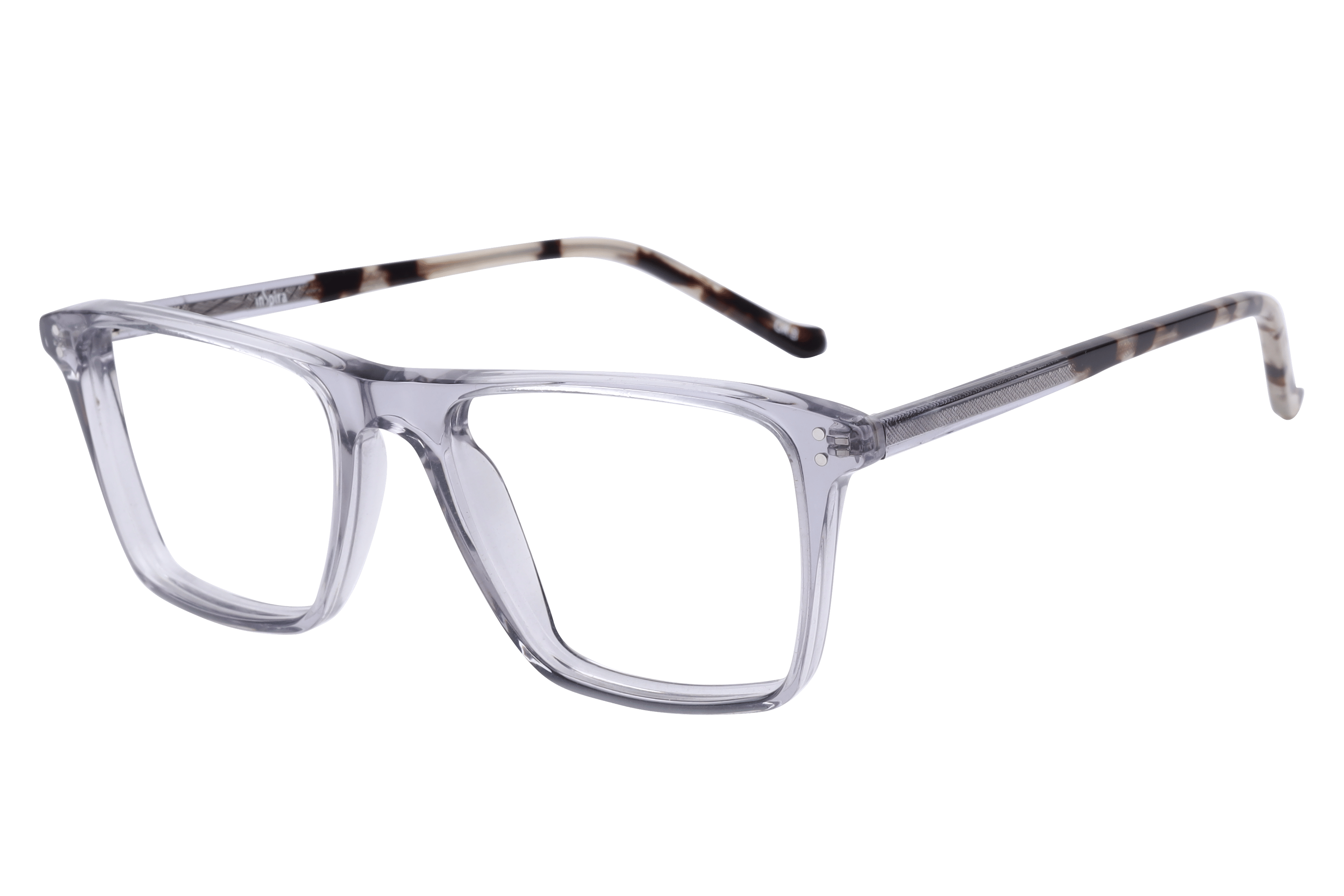 Inspira F2142 Frame Transparent Grey Male Full Shell — Transparent Grey frame