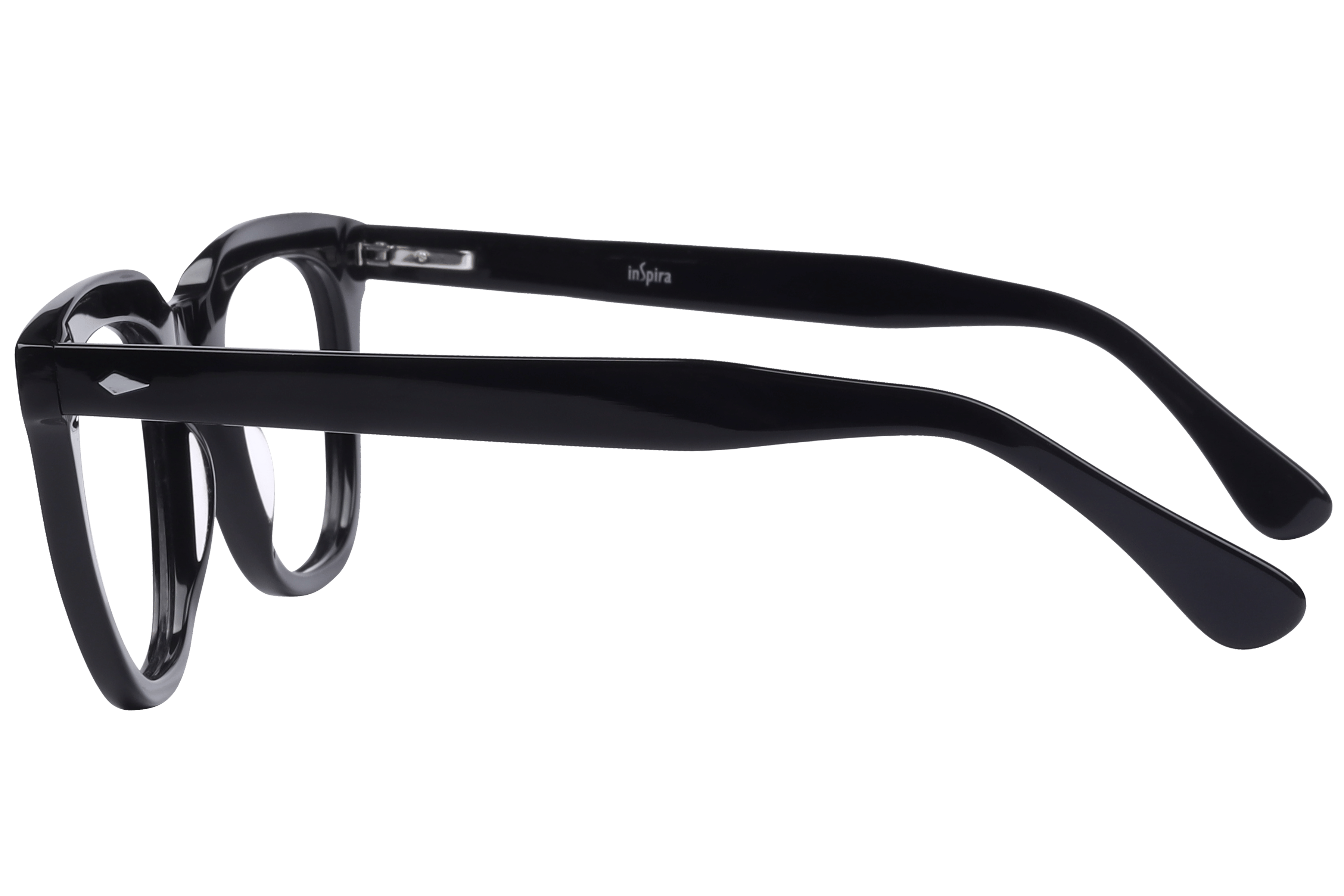 Inspira ASR3008 Frame Black Male Full Shell Frame — Black frame — view 3