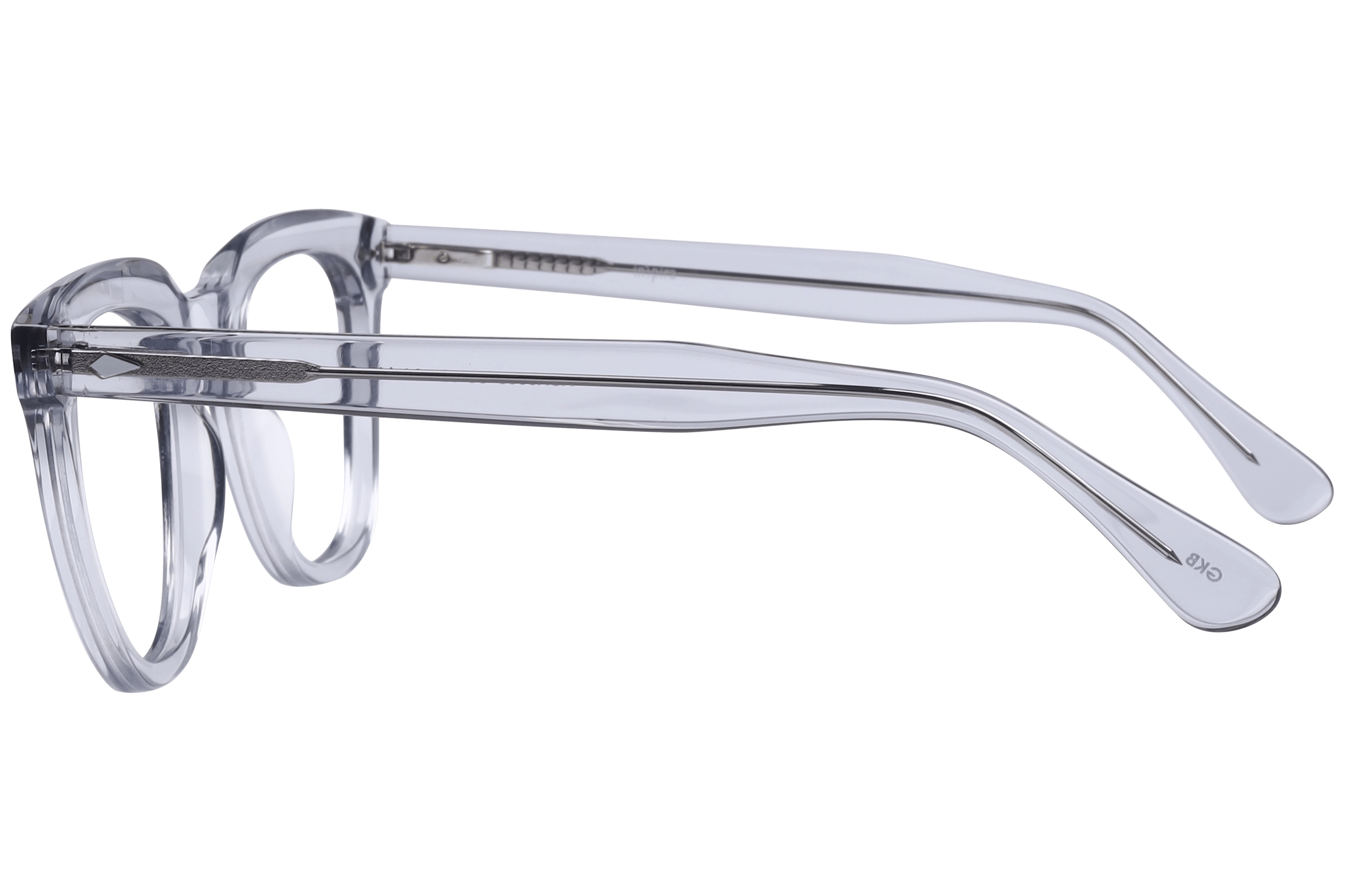 Inspira ASR3008 Frame Transparent Grey Male Full Shell Frame — Transparent Grey frame — view 3