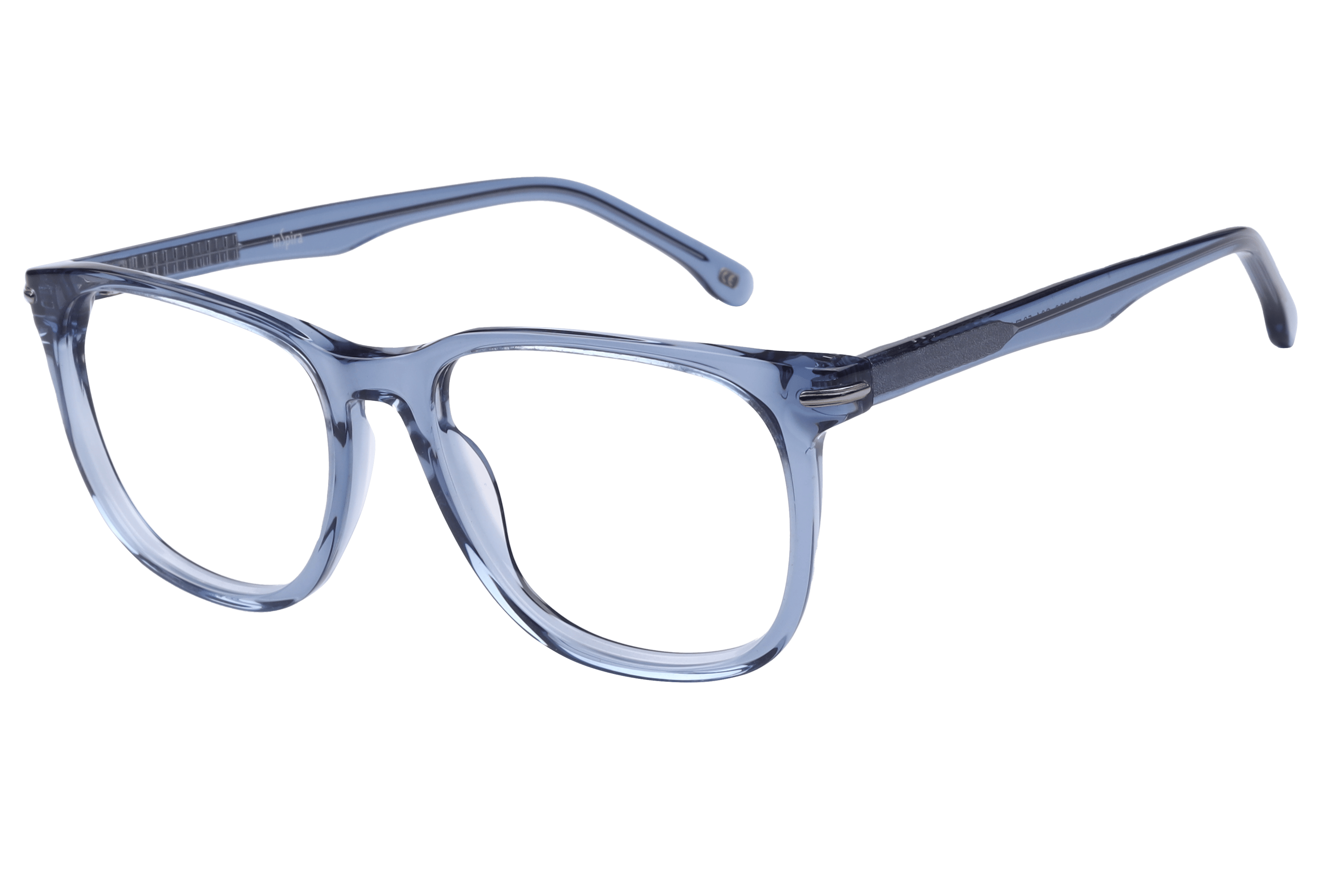 Inspira AS6493 Frame Transparent Blue Male Full Shell — Transparent Blue frame