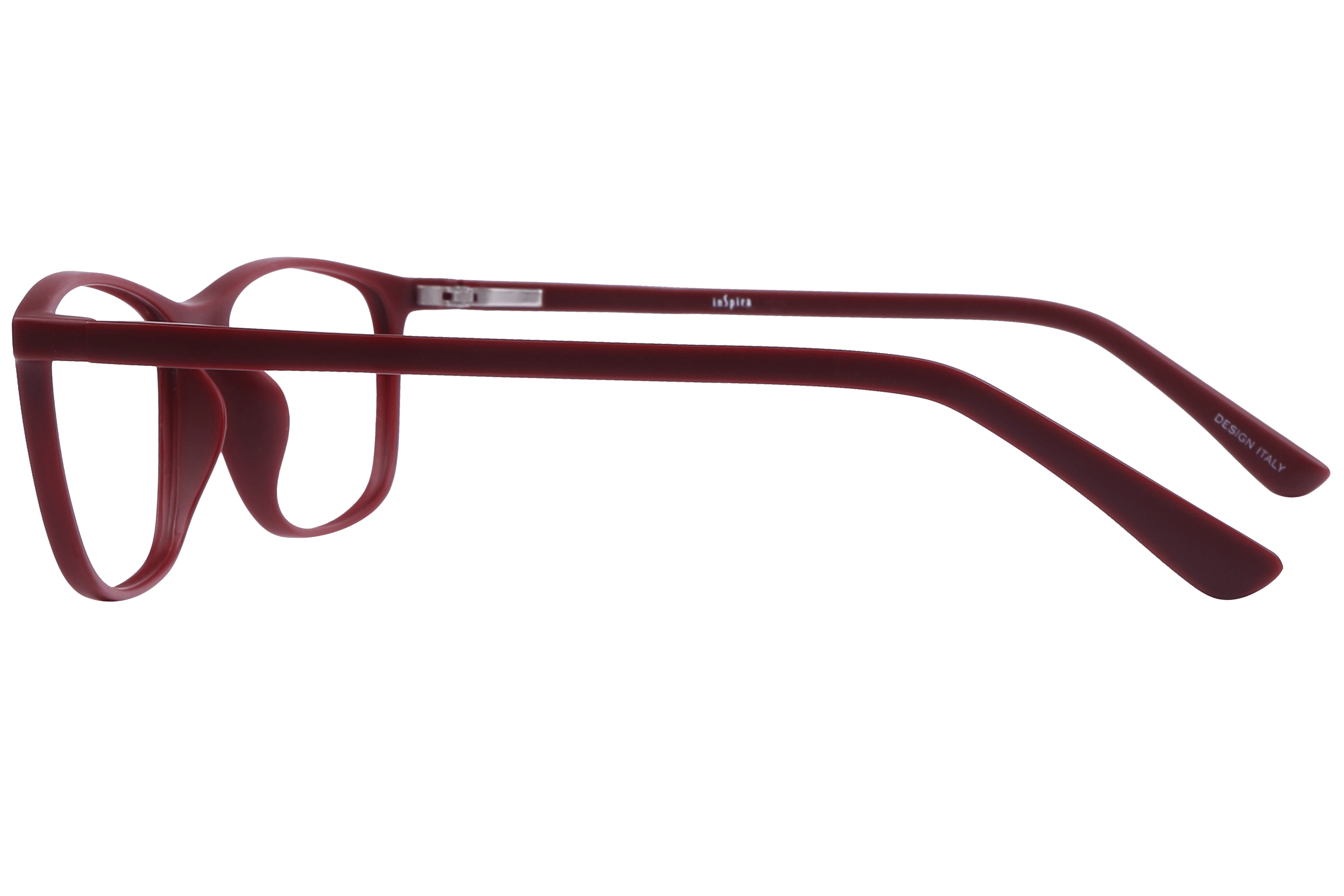 Inspira UF-111 Frame Maroon Unisex Full Shell Frame — Maroon frame — view 3
