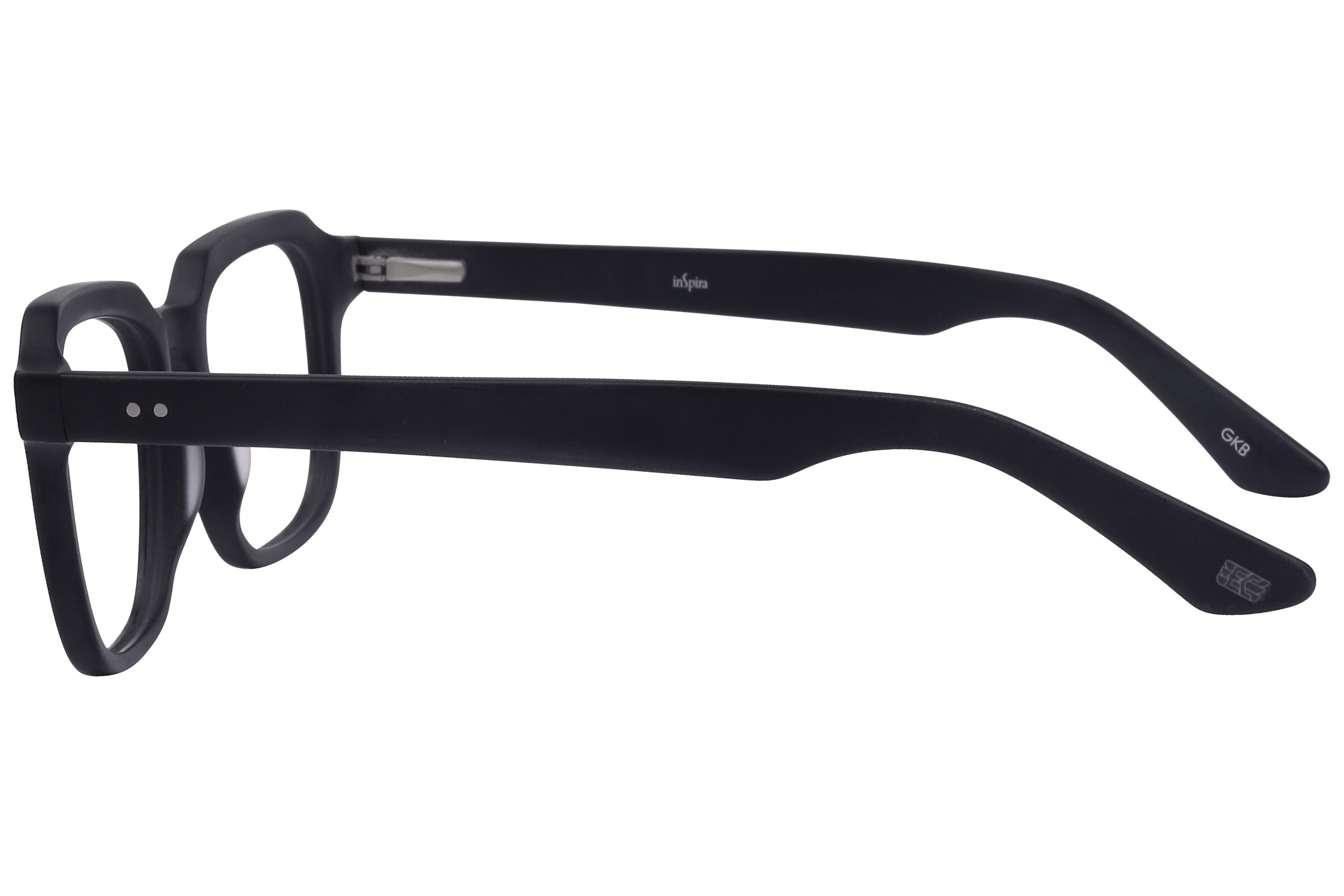 Inspira EC-3-429 Frame Matt Black Male Full Shell Frame — Matt Black frame — view 3