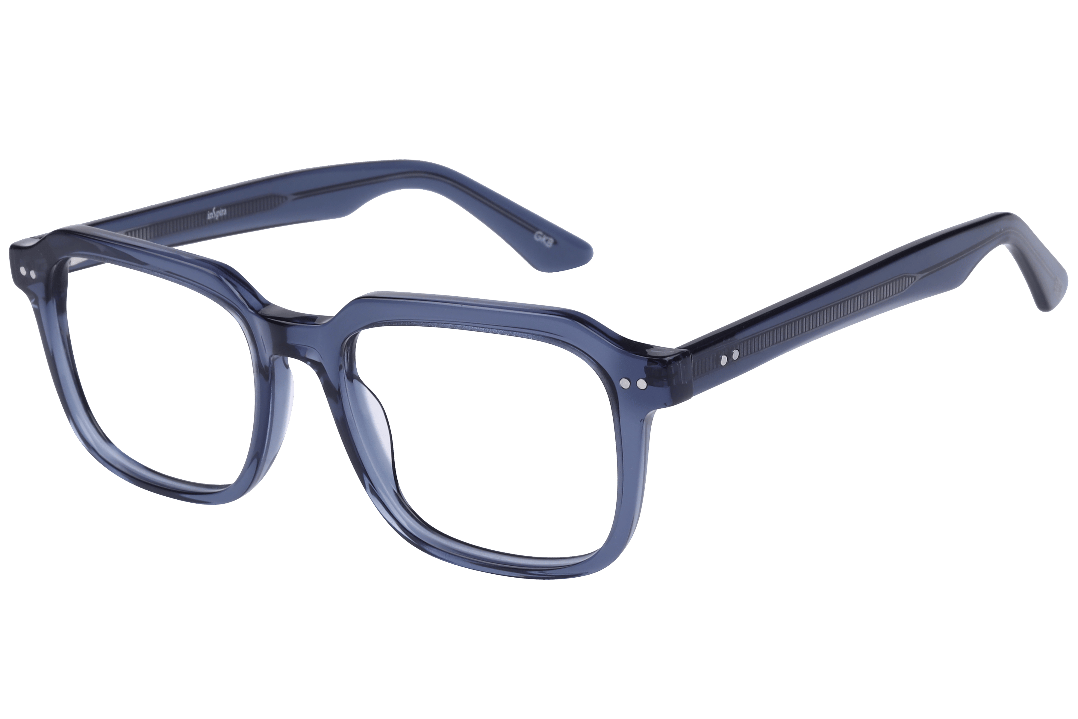 Inspira EC-3-429 Frame Transparent Blue Male Full Shell — Transparent Blue frame