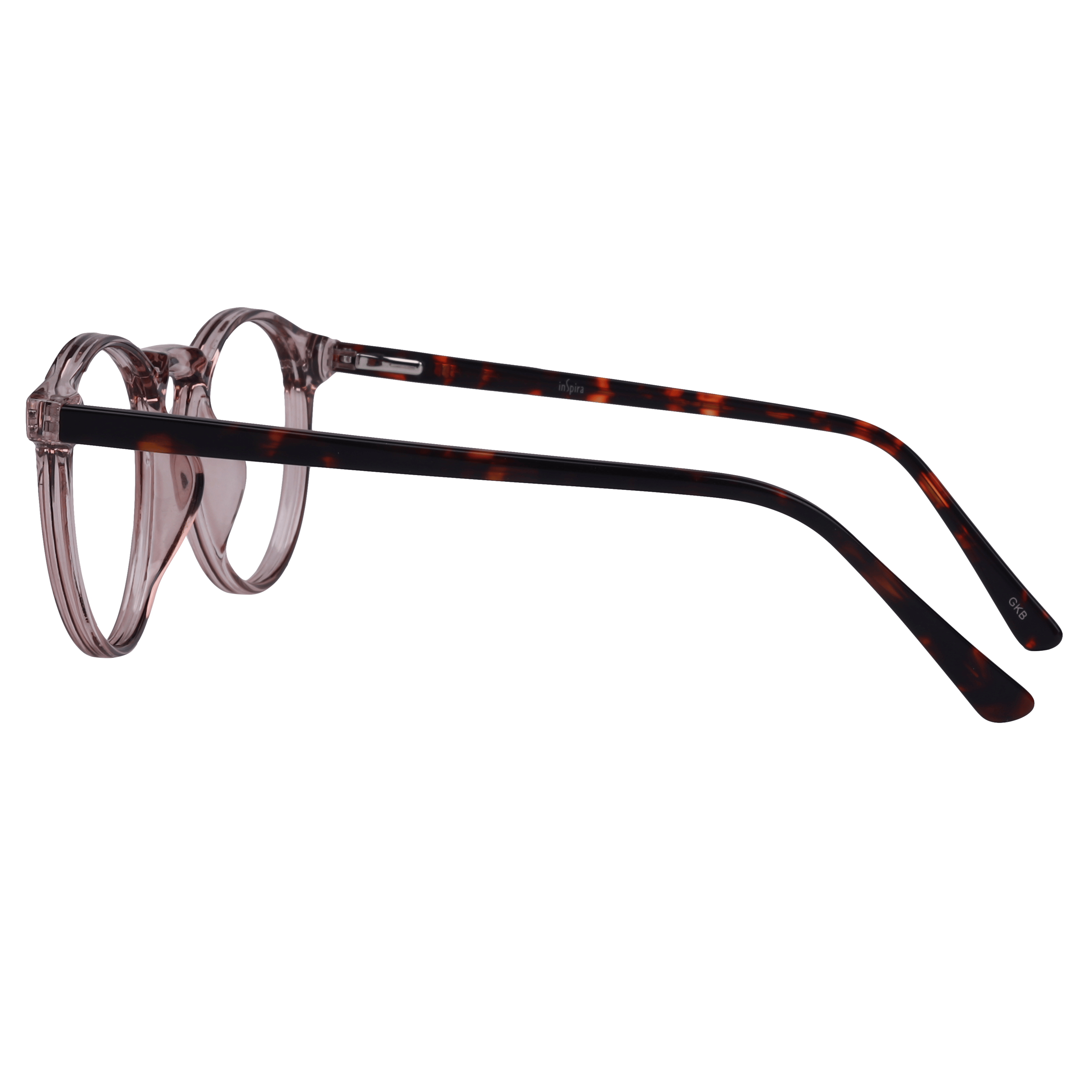Inspira 8353 Frame Transparent Brown Unisex Full Shell Frame — Transparent Brown frame — view 3