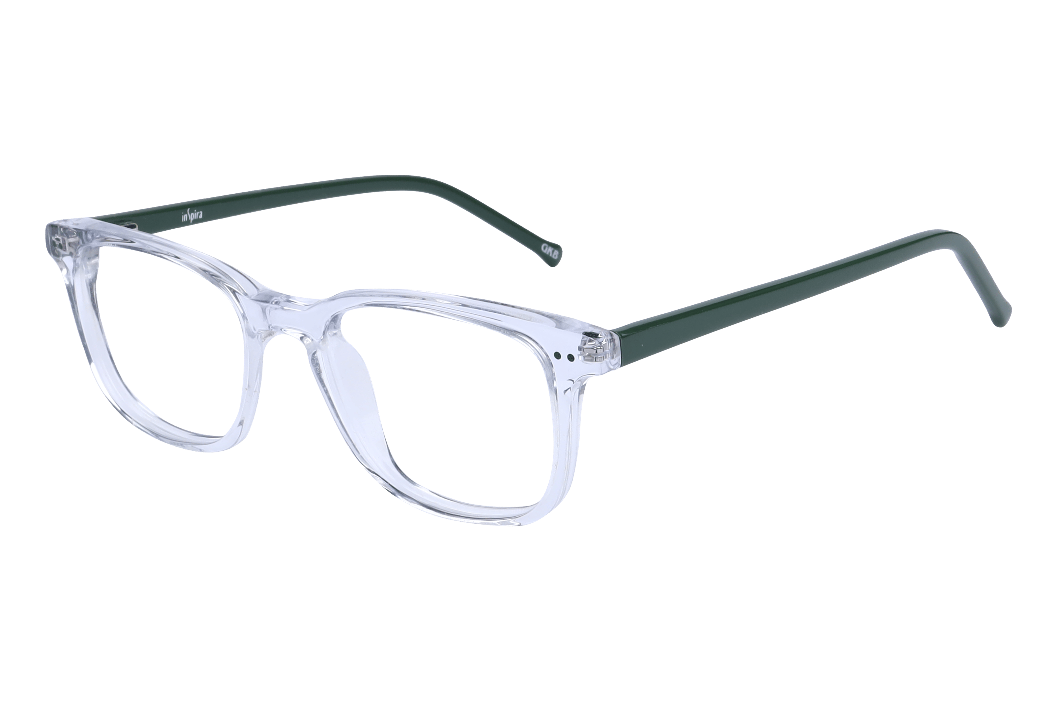 Inspira F2100 Frame Transparent Unisex Full Shell — Transparent Blue frame