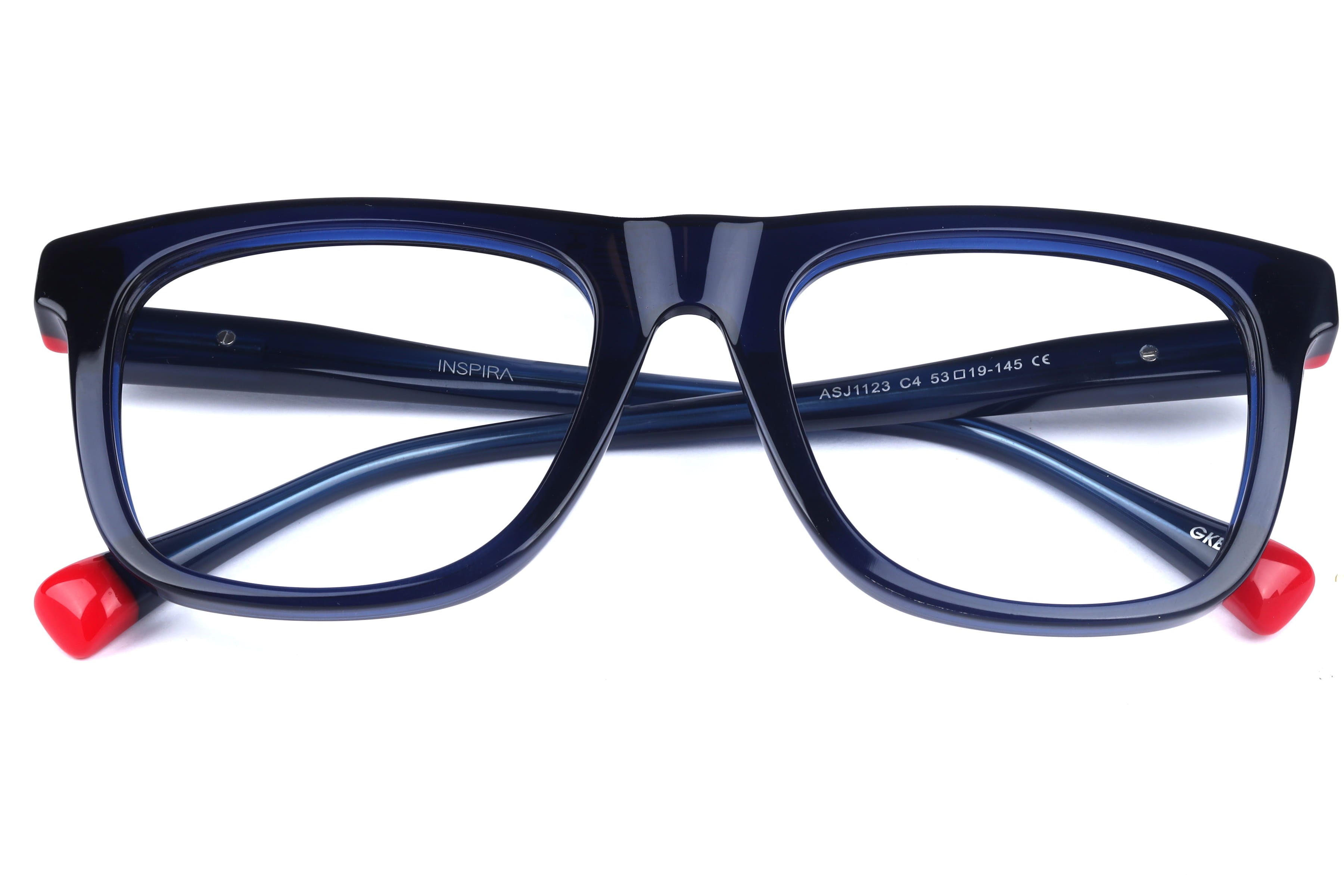 Inspira ASJ1123 Frame Blue Male Full Shell Frame — Blue frame — view 4
