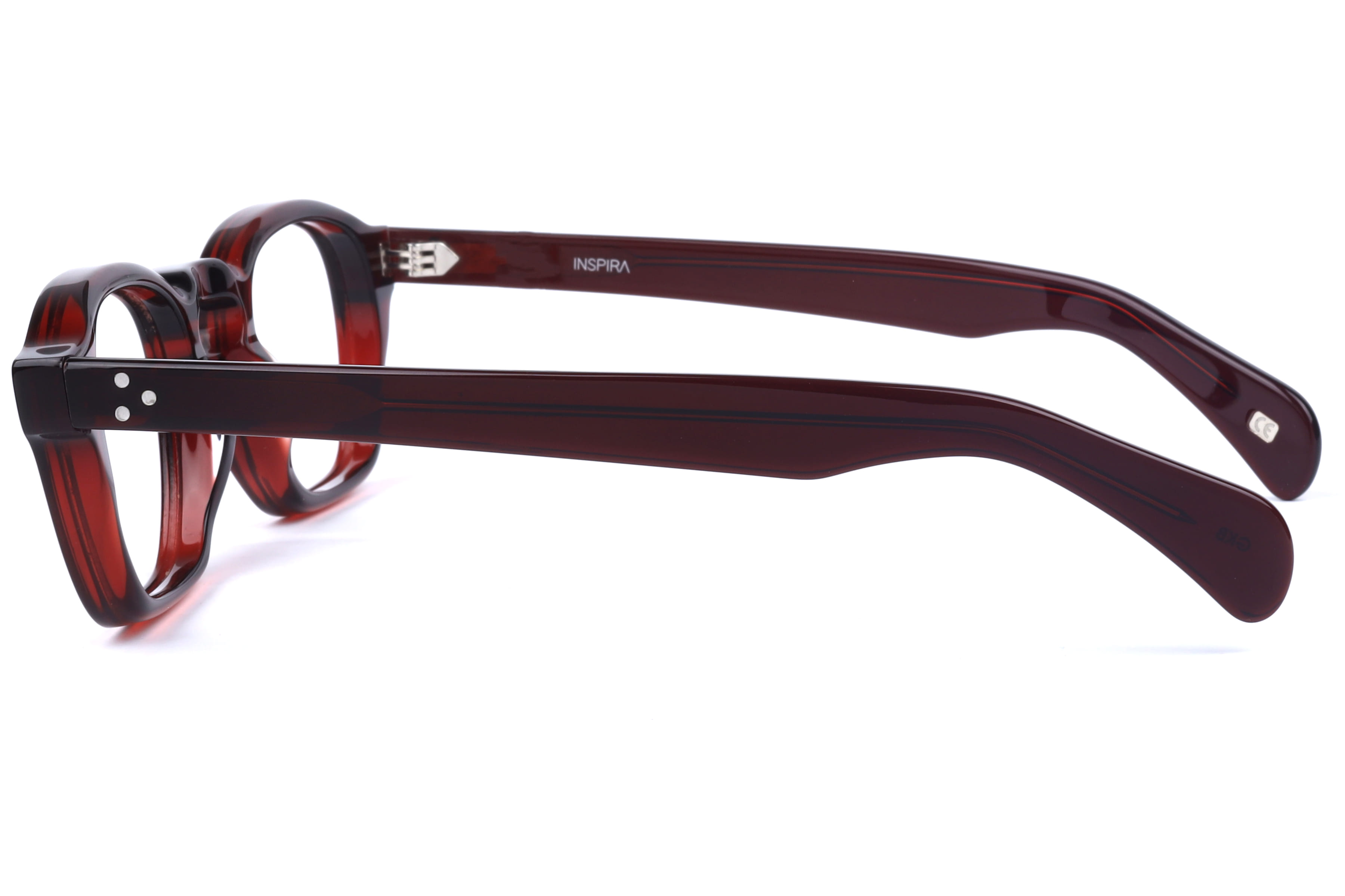 Inspira AS6521 Frame Maroon Unisex Full Shell Frame — Maroon frame — view 2