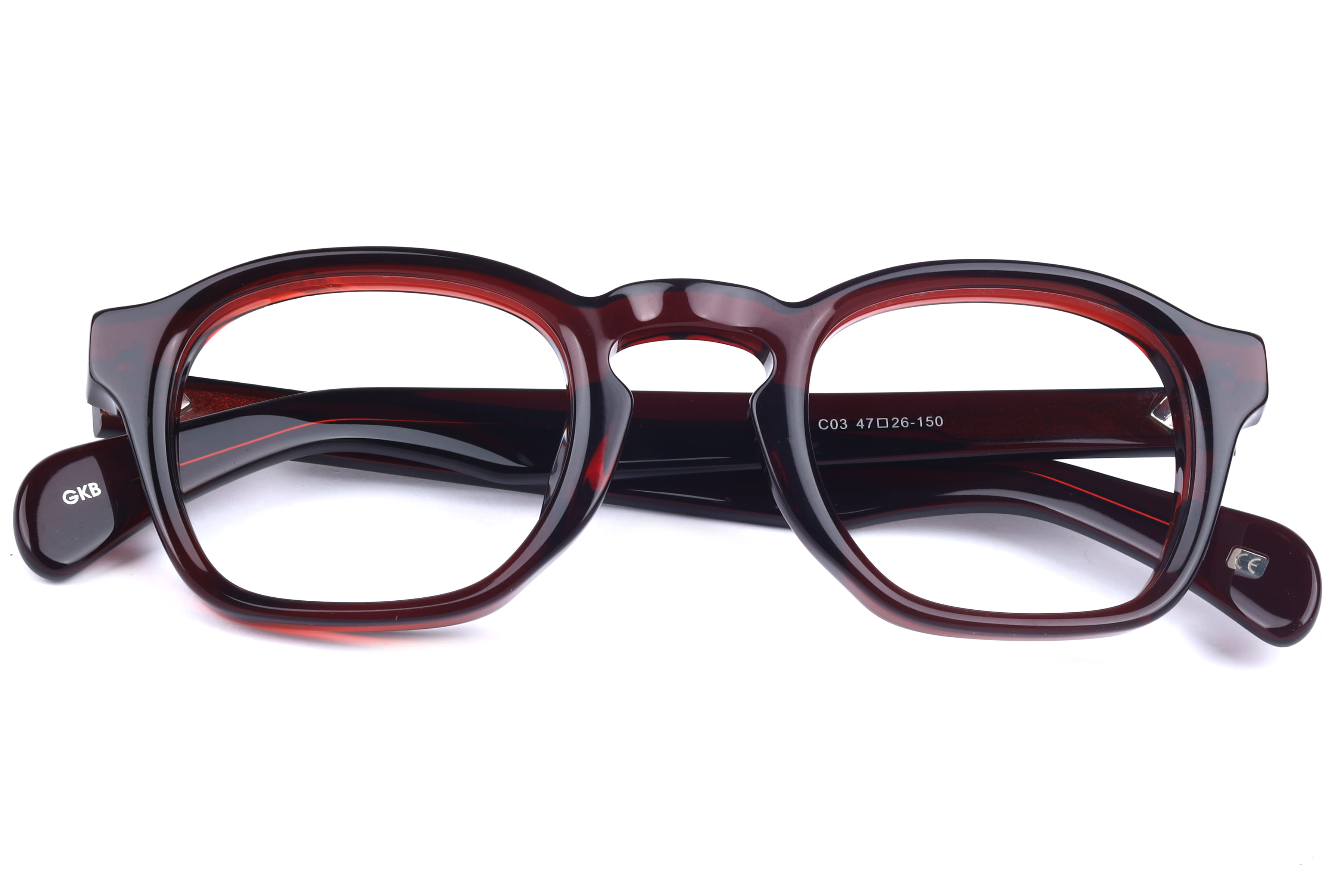 Inspira AS6521 Frame Maroon Unisex Full Shell Frame — Maroon frame — view 3