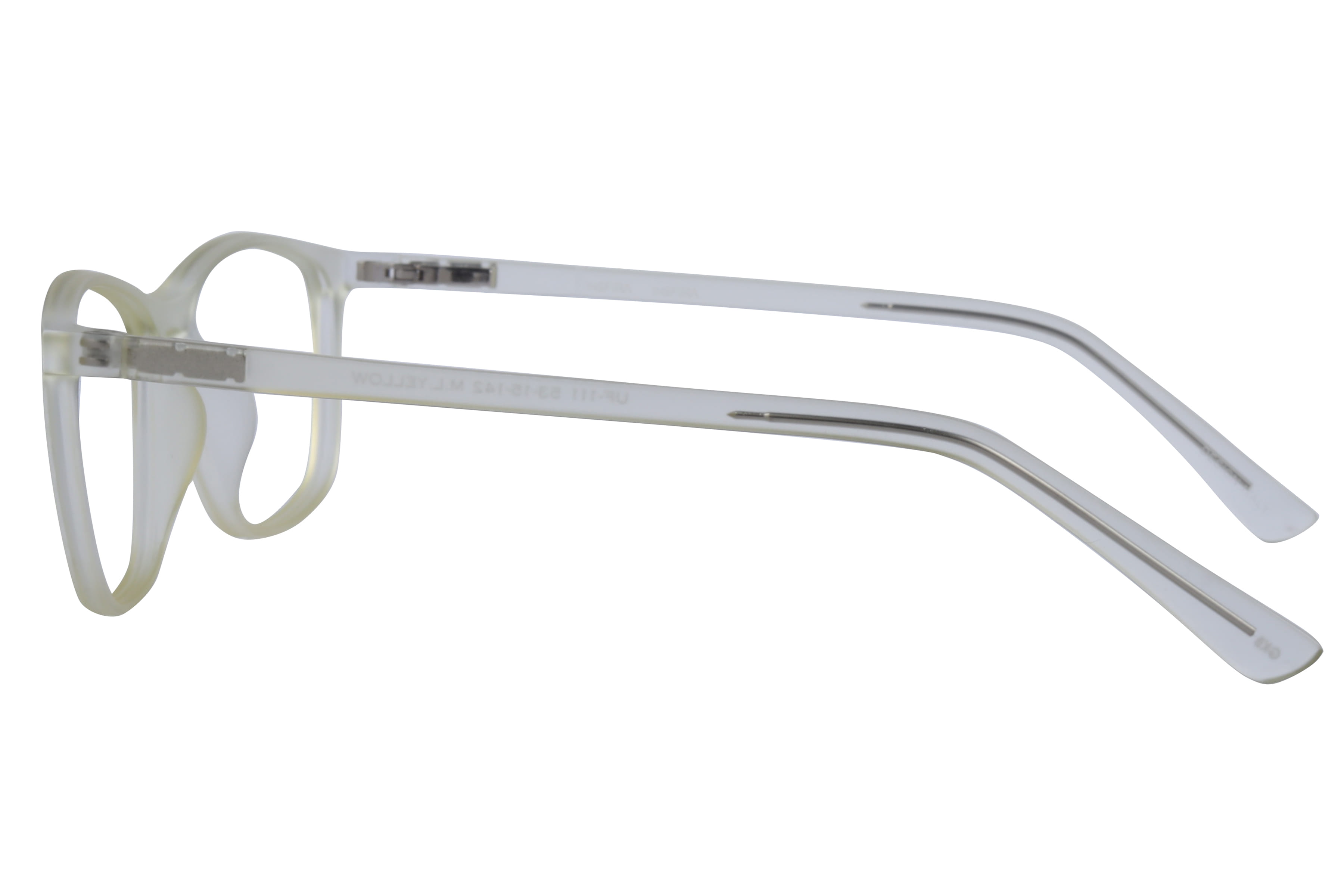 Inspira UF-111 Frame Transparent Yellow Unisex Full Shell Frame — Transparent Yellow frame — view 3