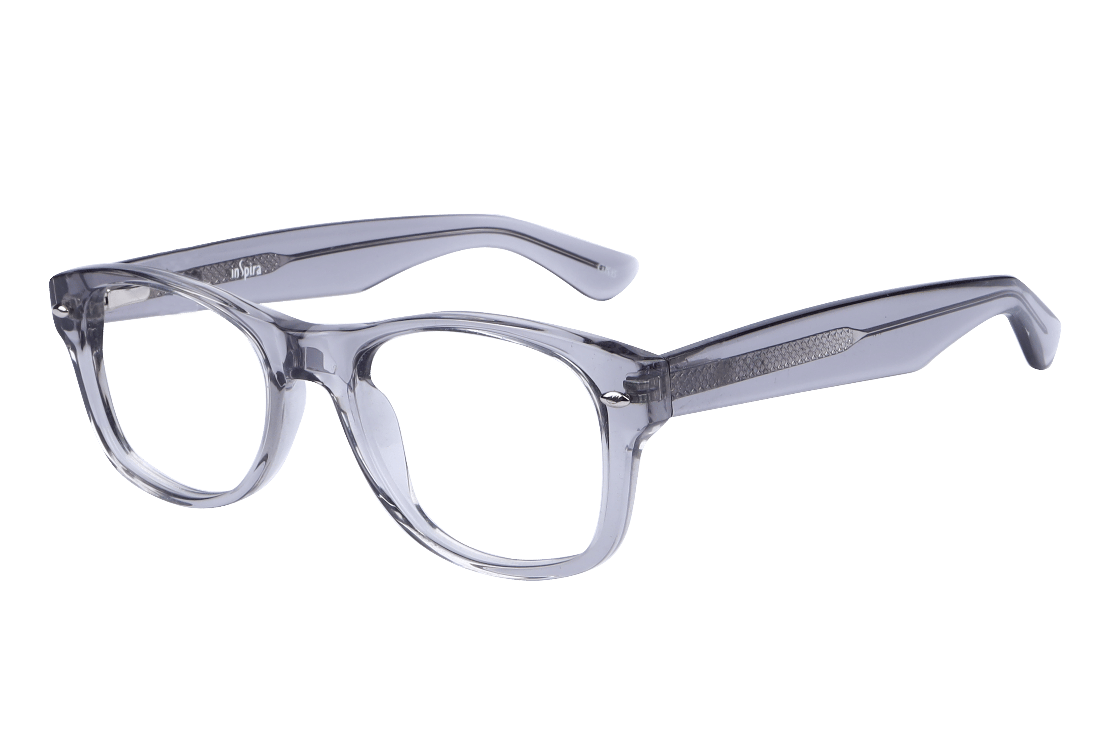 Inspira F2092 Frame Transparent Grey Unisex Full Shell — Transparent Grey frame