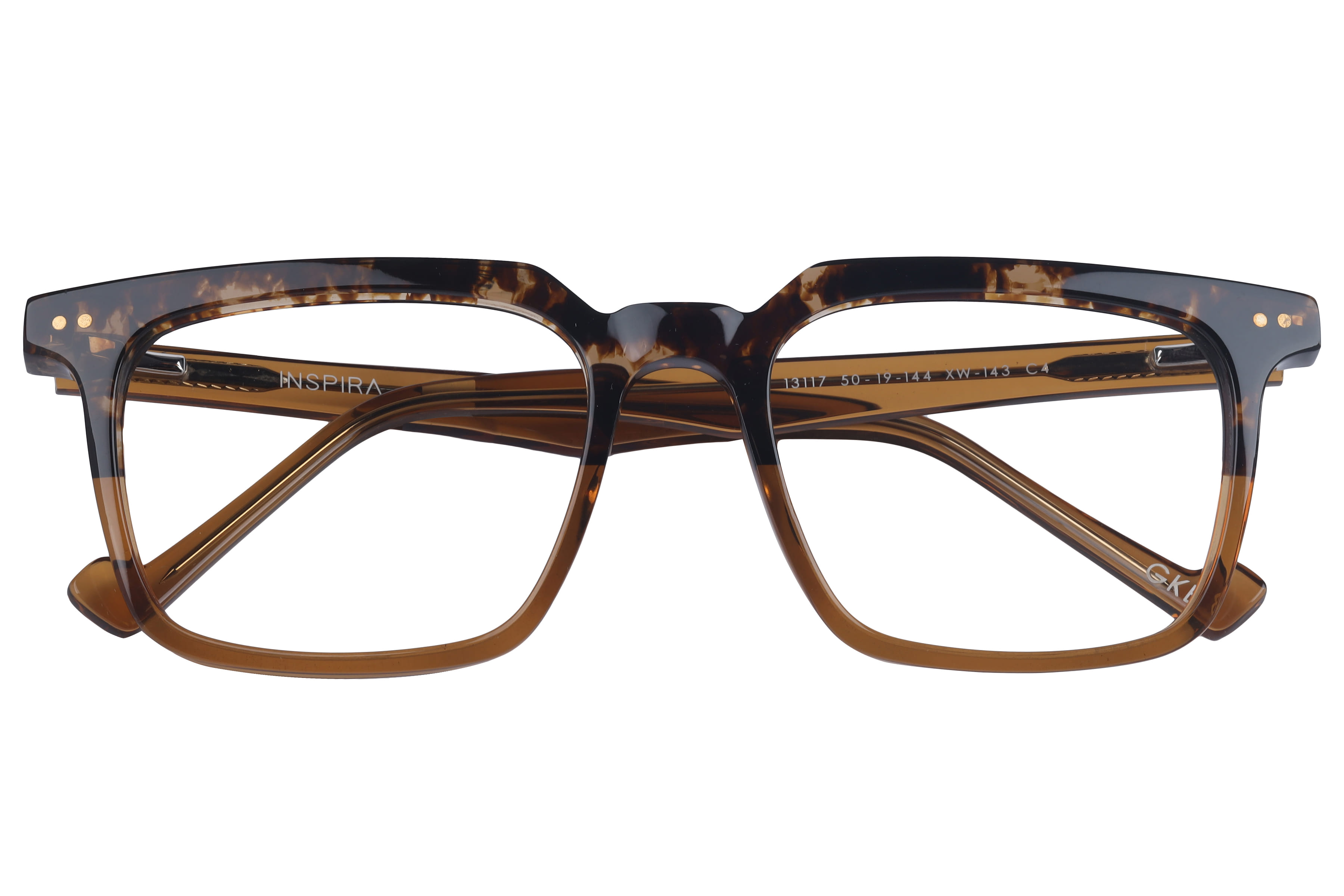 Inspira 13117 XW-143 Frame Havana Male Full Shell Frame — Havana frame — view 4