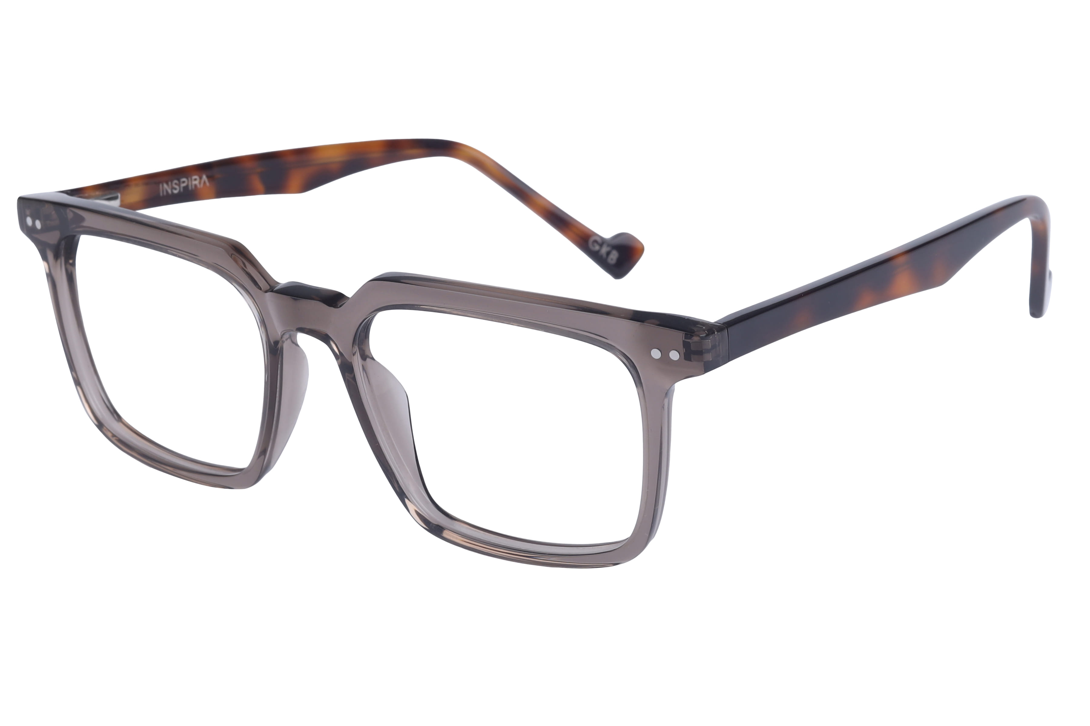 Inspira 13117 XW-143 Frame Transparent Grey Male Full Shell Frame — view 1