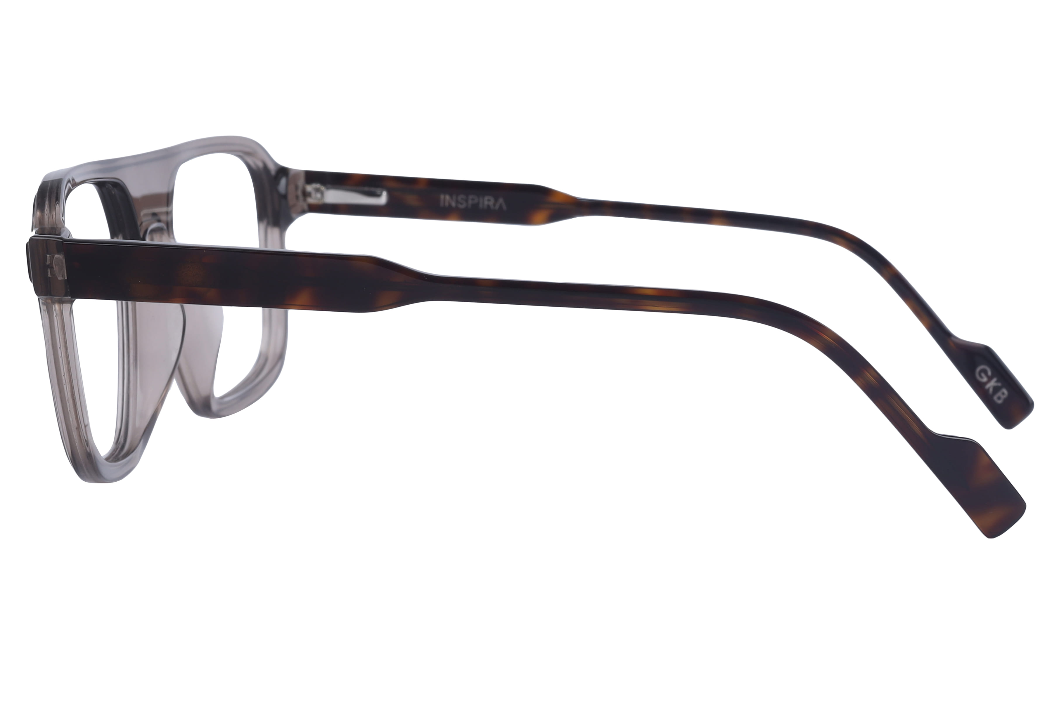 Inspira 13122 XW-147 Frame Transparent Grey Male Full Shell Frame — Transparent Grey frame — view 3