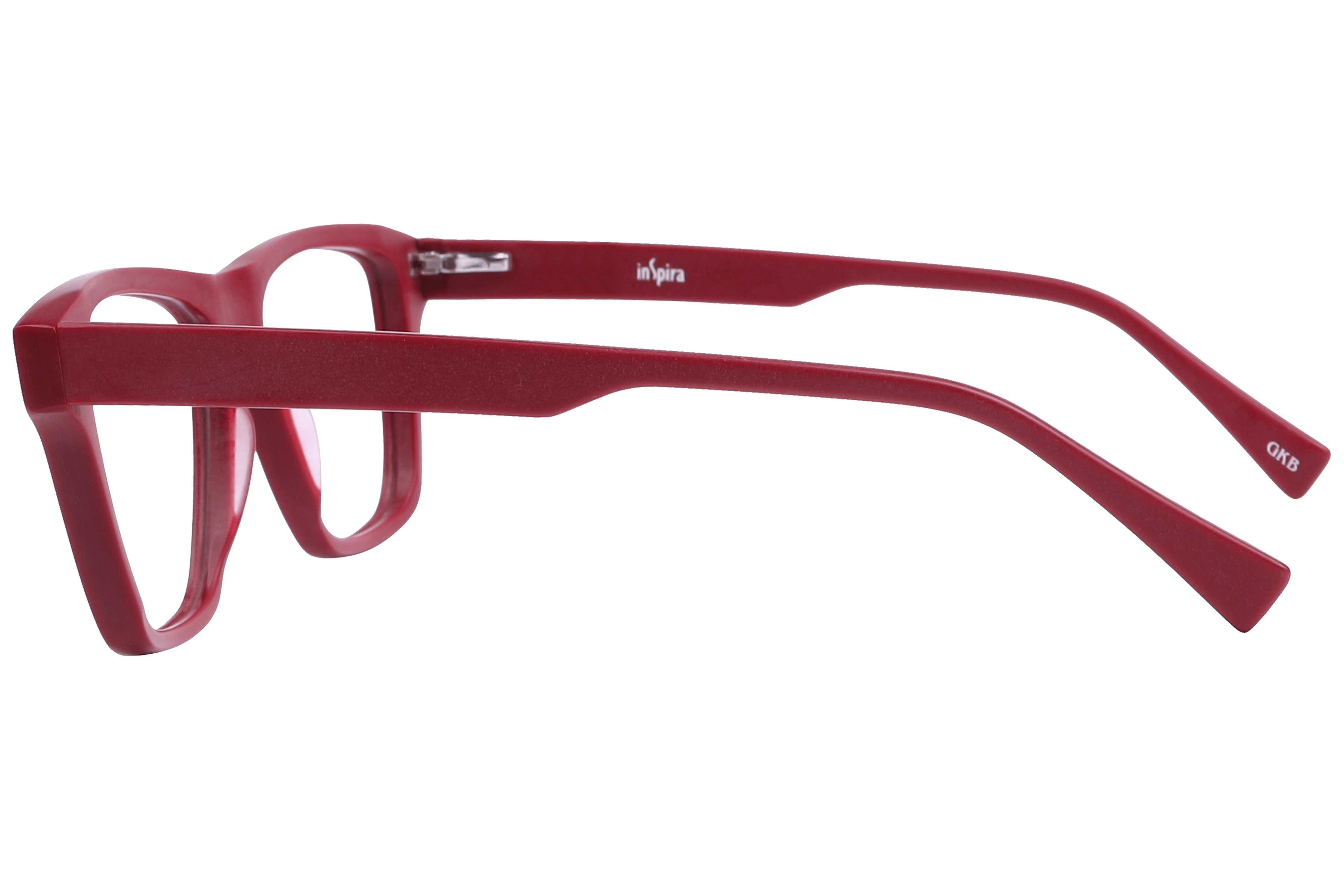 Inspira F2090 Frame Matt Red Male Full Shell Frame — Matt Red frame — view 3