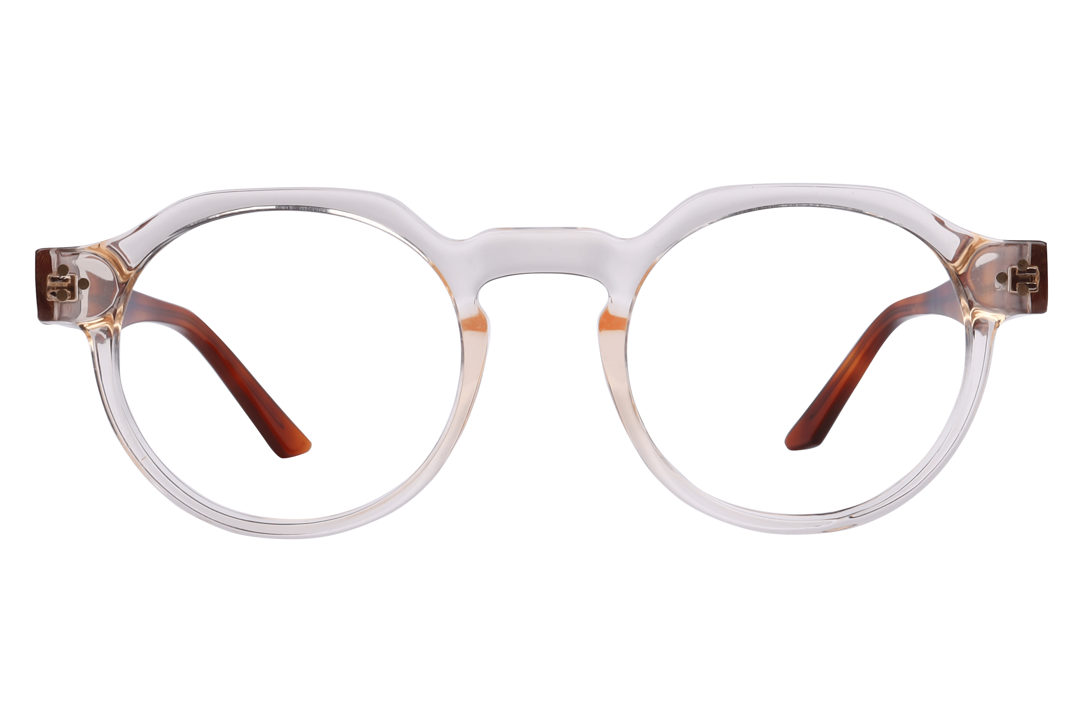 Inspira M-007 Frame Transparent Brown Unisex Full Shell Frame — Transparent Brown frame — view 2