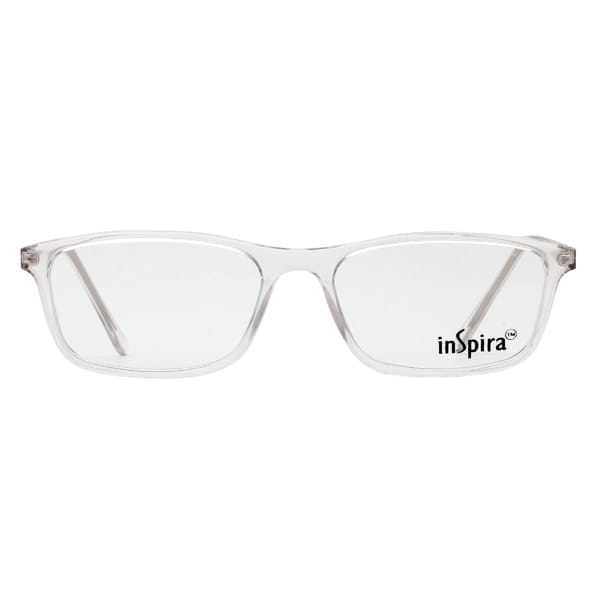 Inspira 0819DE Frame Transparent Unisex Full Shell — Black frame