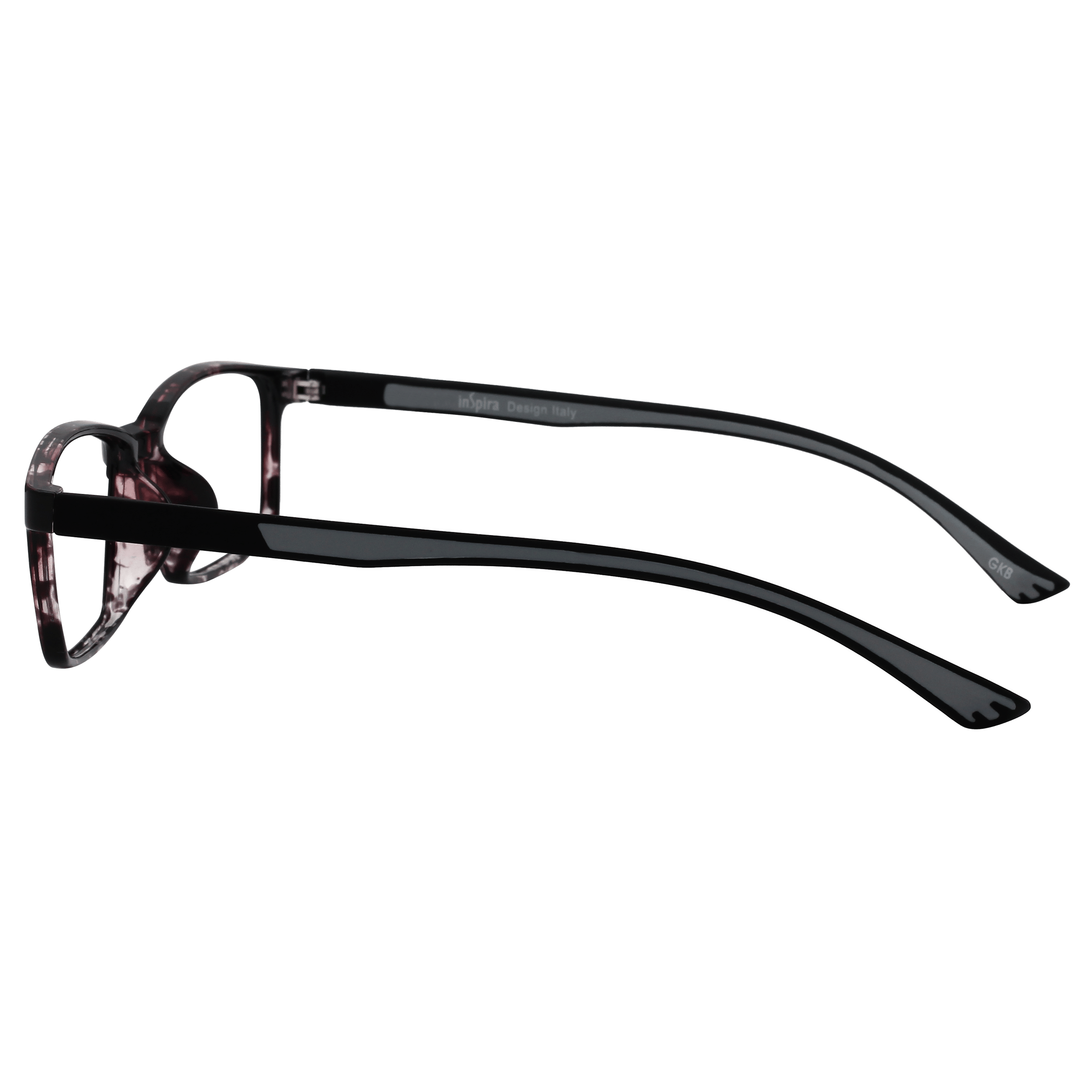 Inspira 6118R Frame Black Unisex Full Rubber Frame — Black frame — view 3